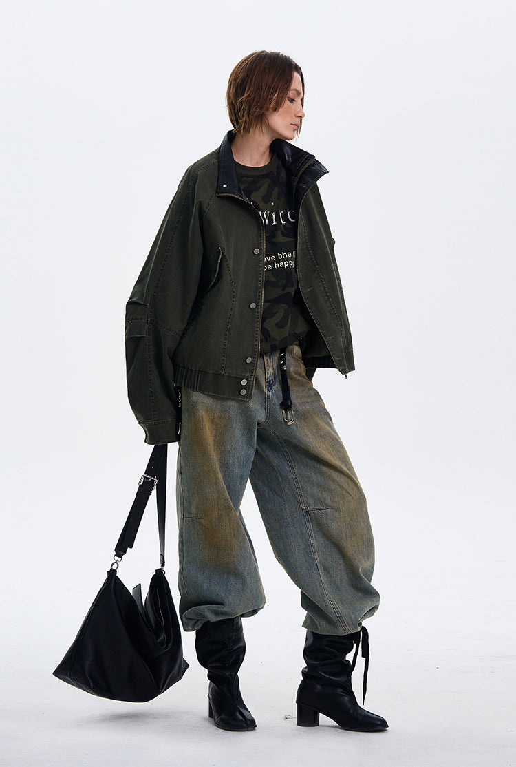 QS374B stand collar jacket