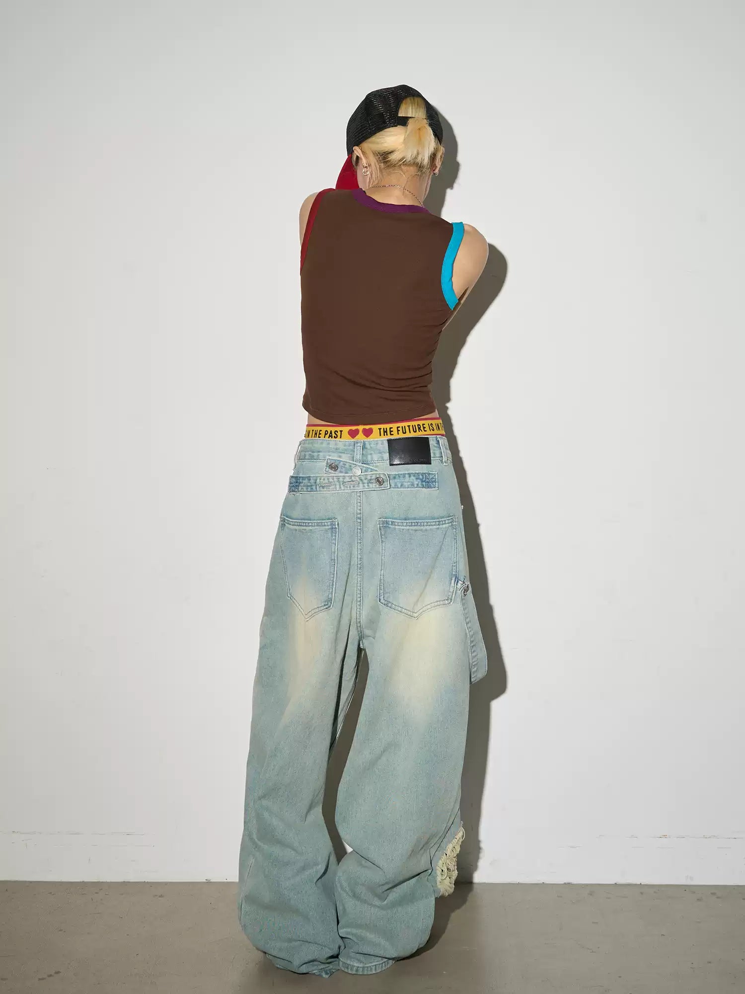 QS830B damage denim