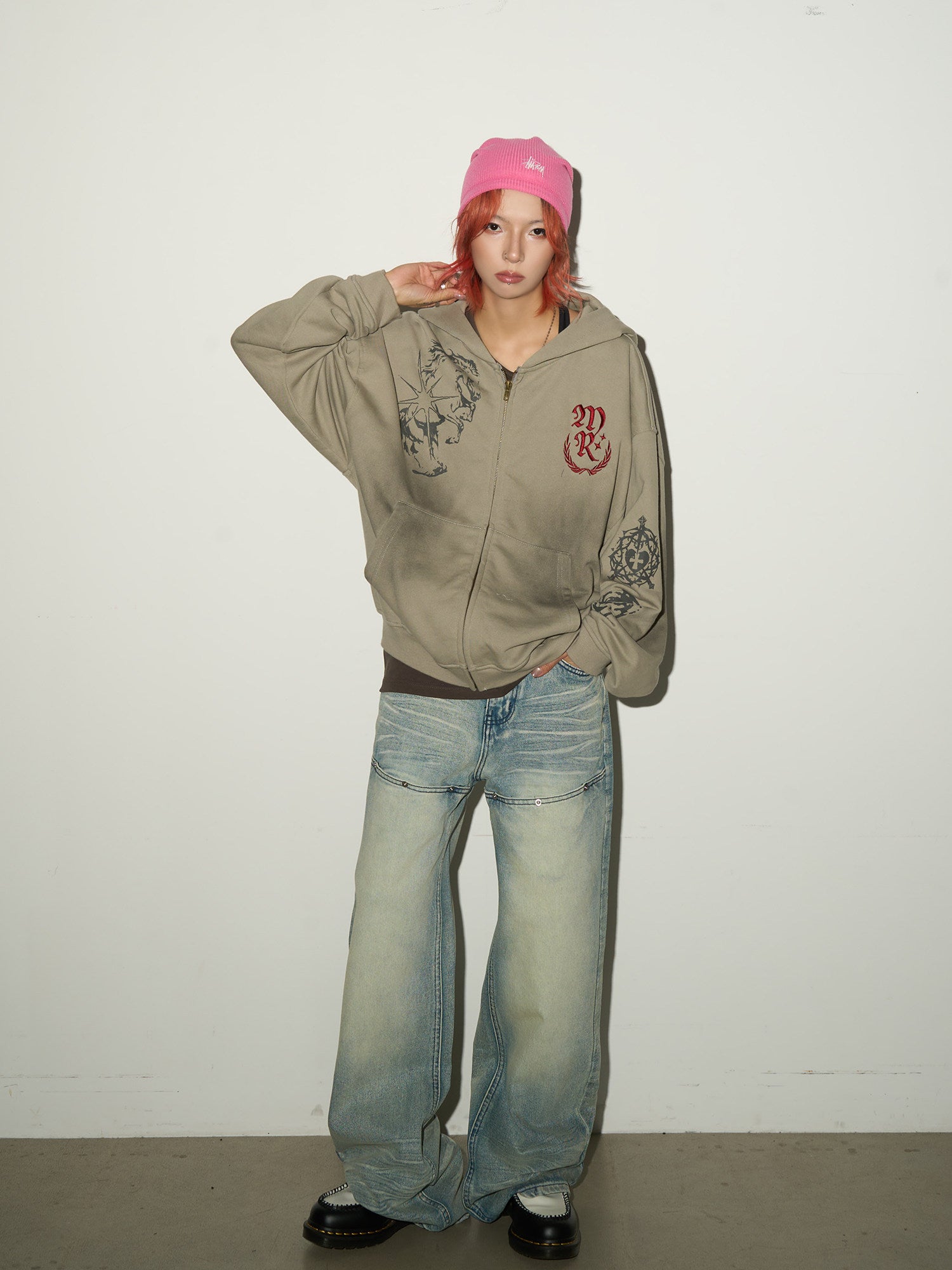 QS708B zip hoodie