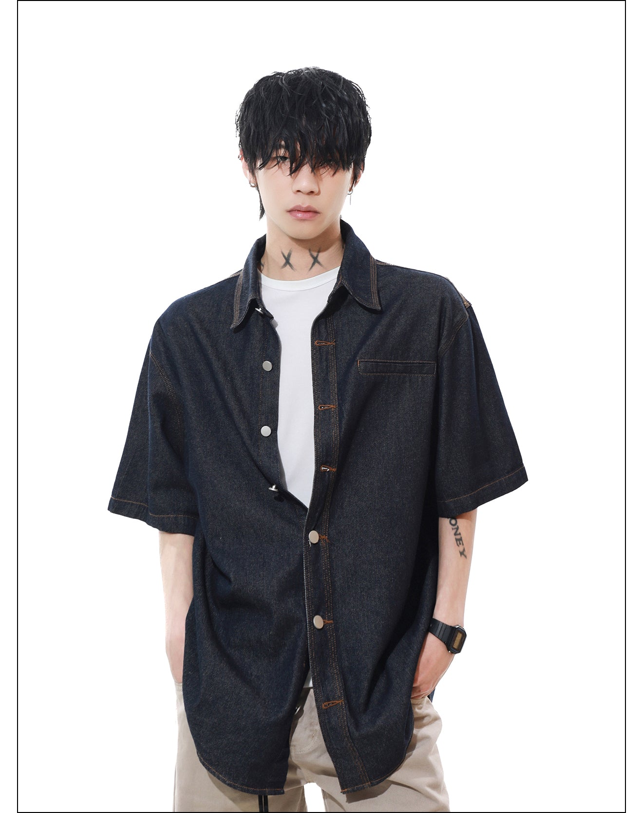 QS446B denim shirts