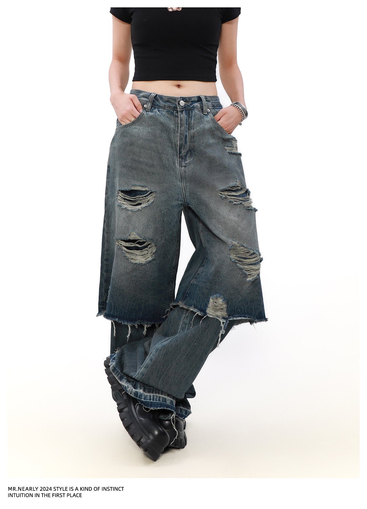 QS917A layered denim