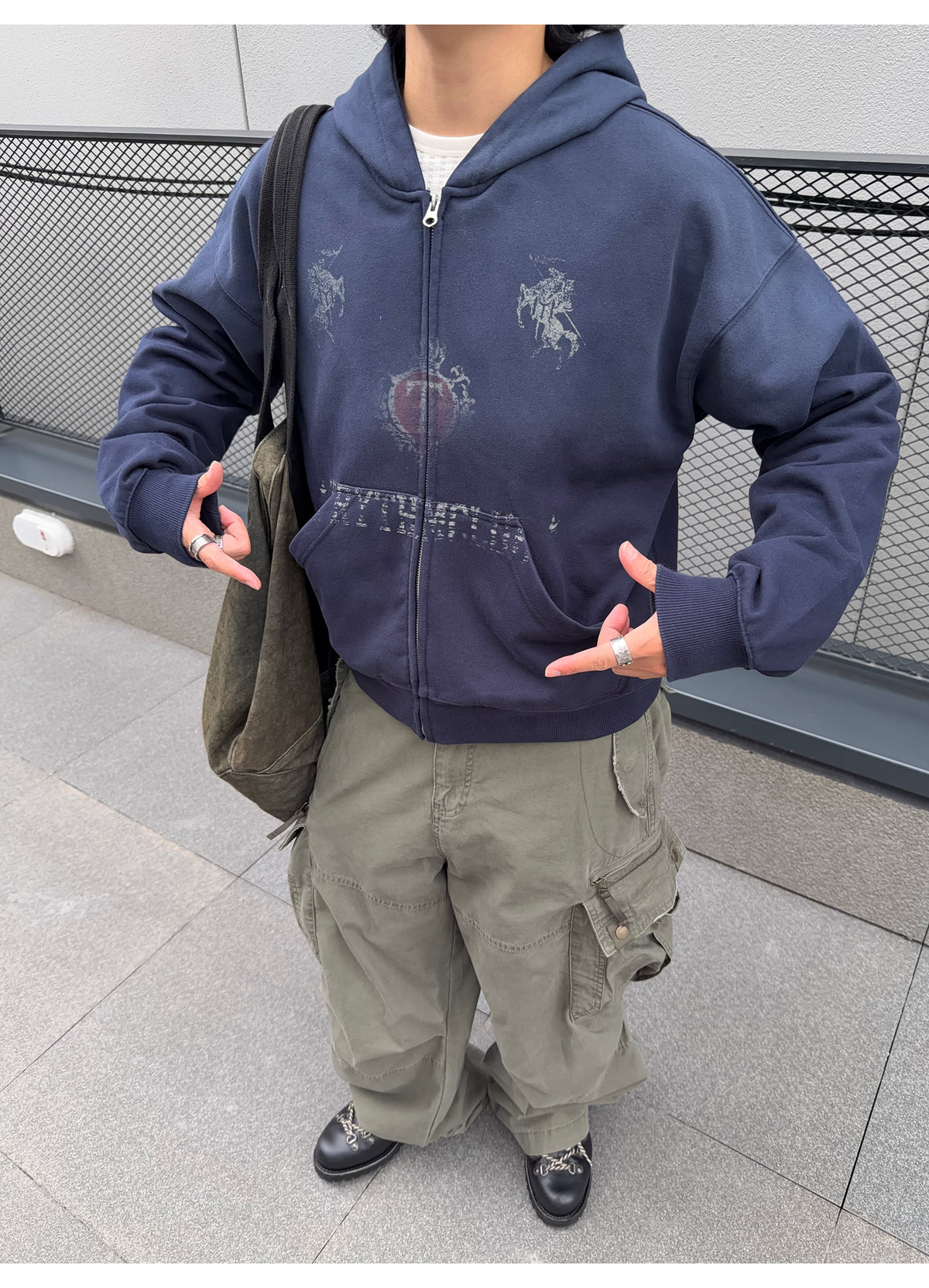 QS925B zip hoodie