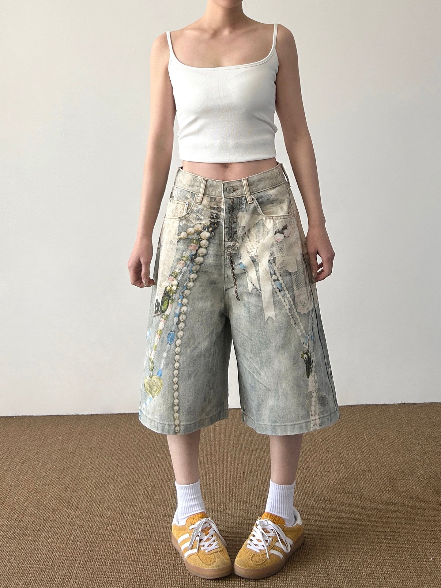 QS786B denim shorts