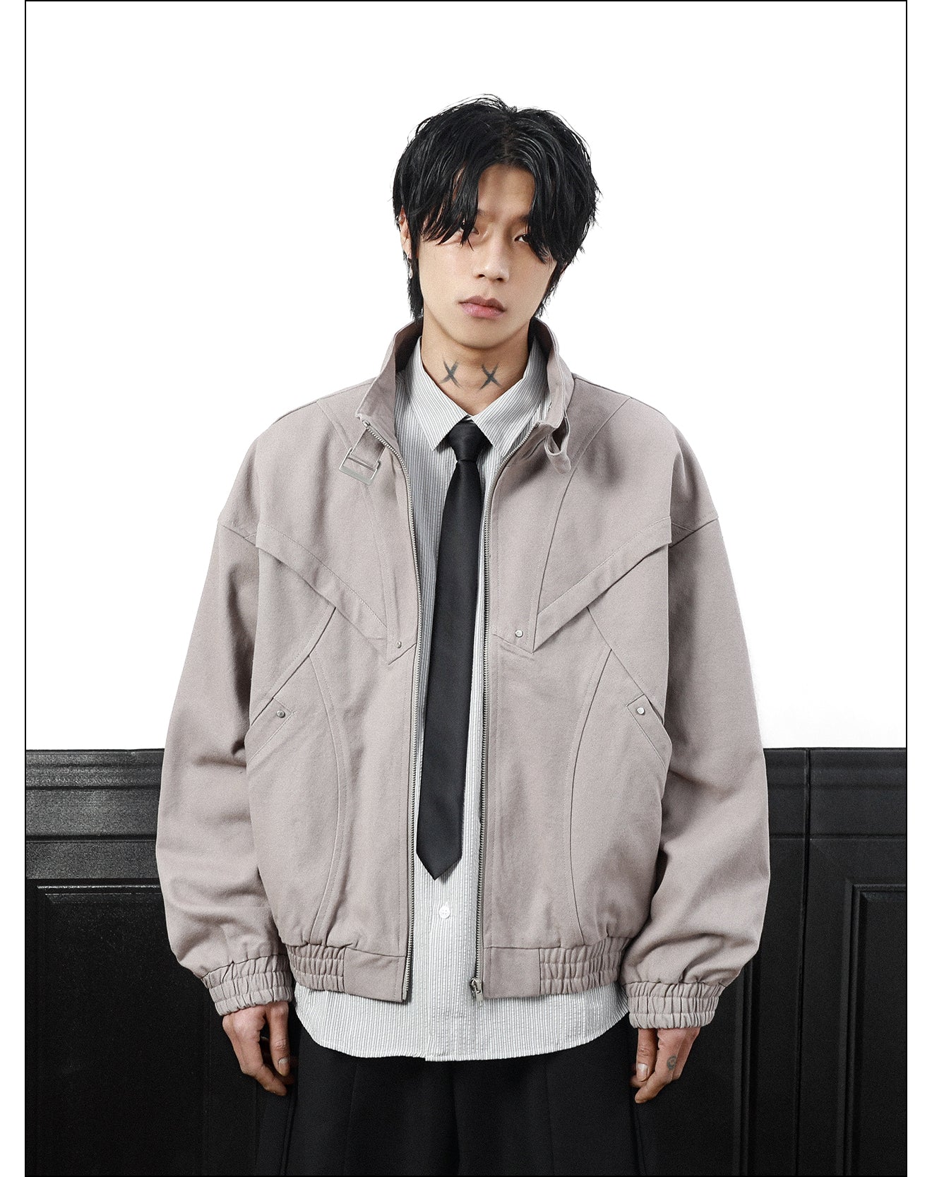 QS347B stand collar jacket