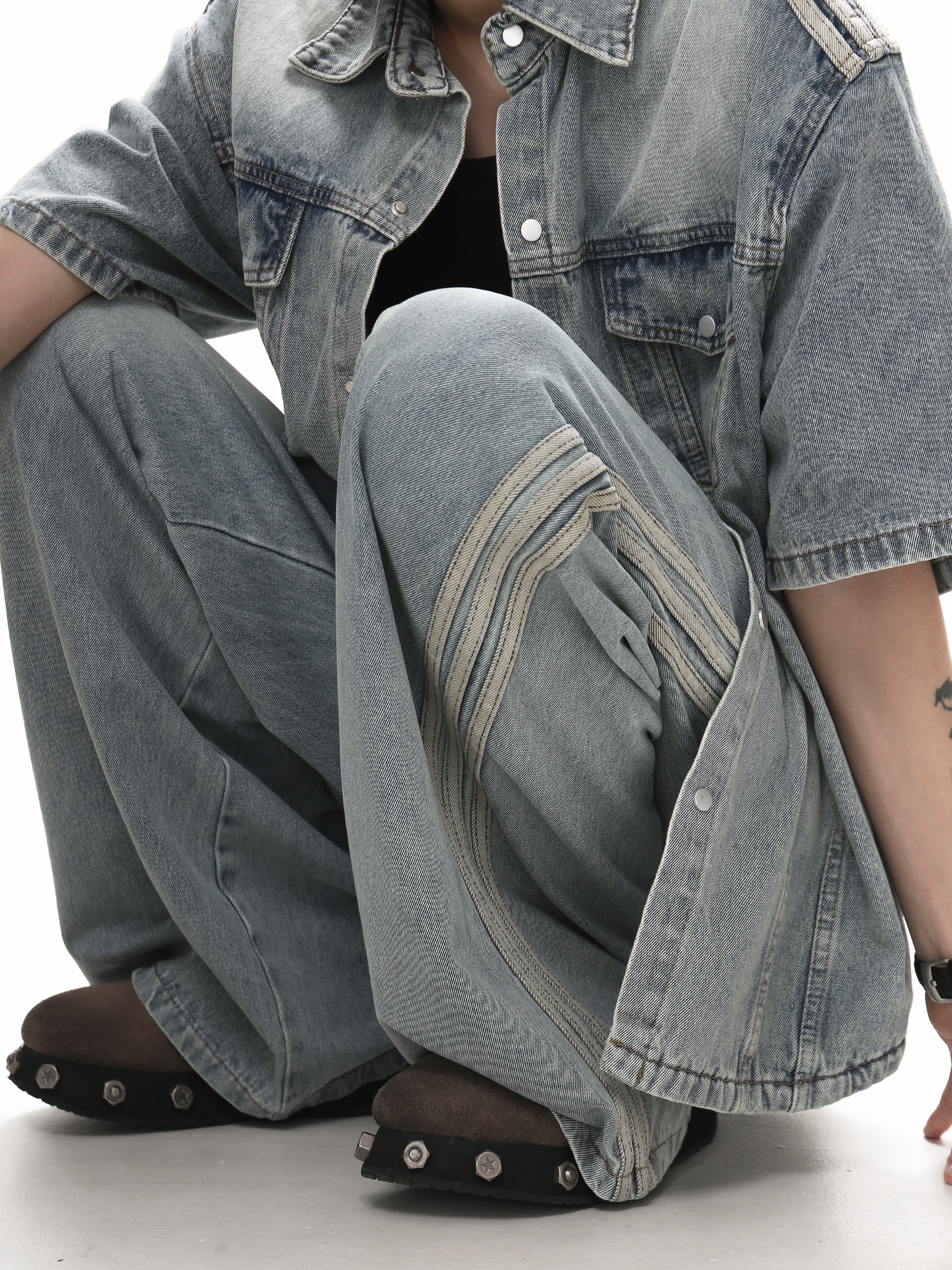 QS457A side line denim