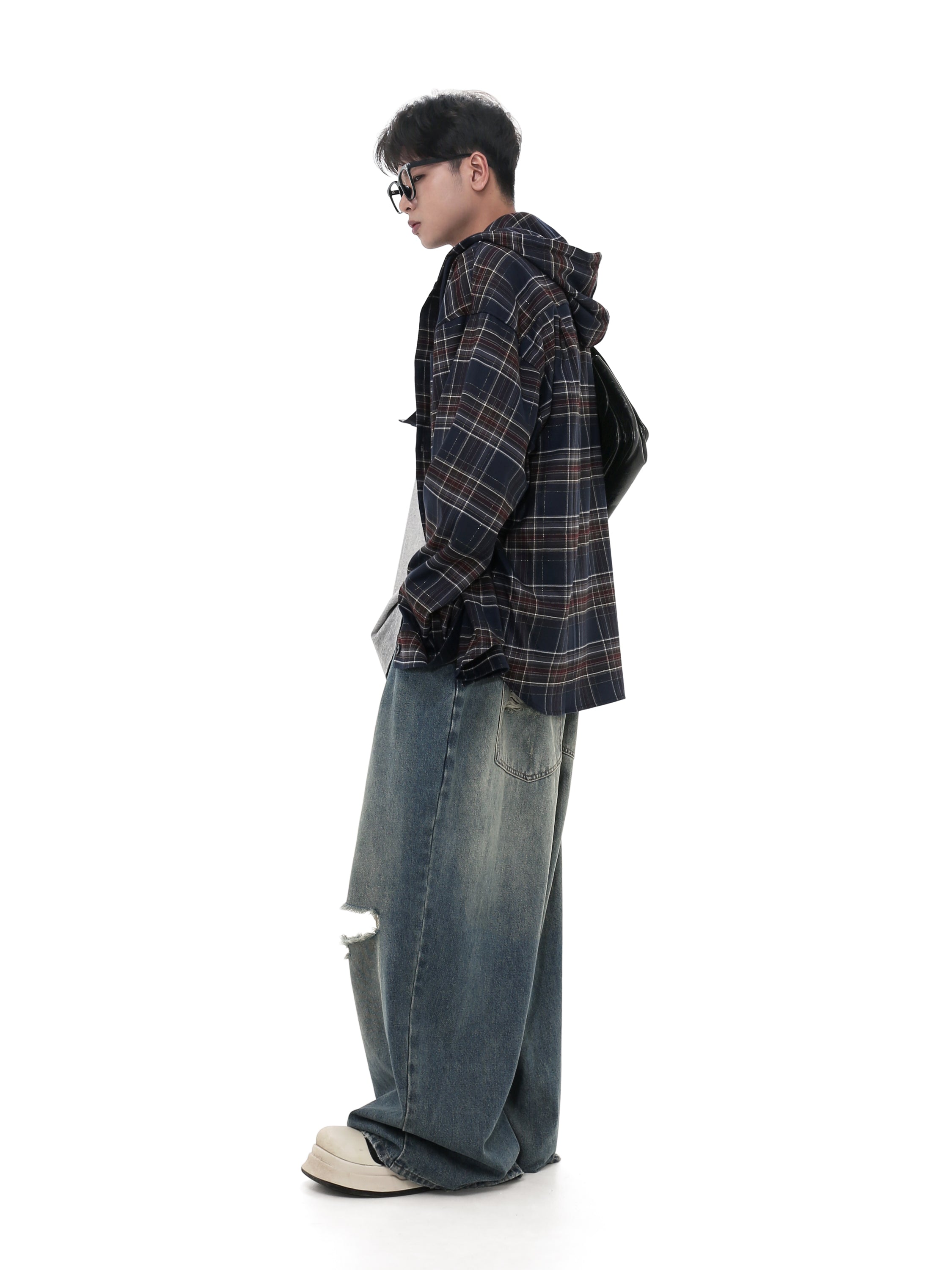 QS705A hoodie check shirts