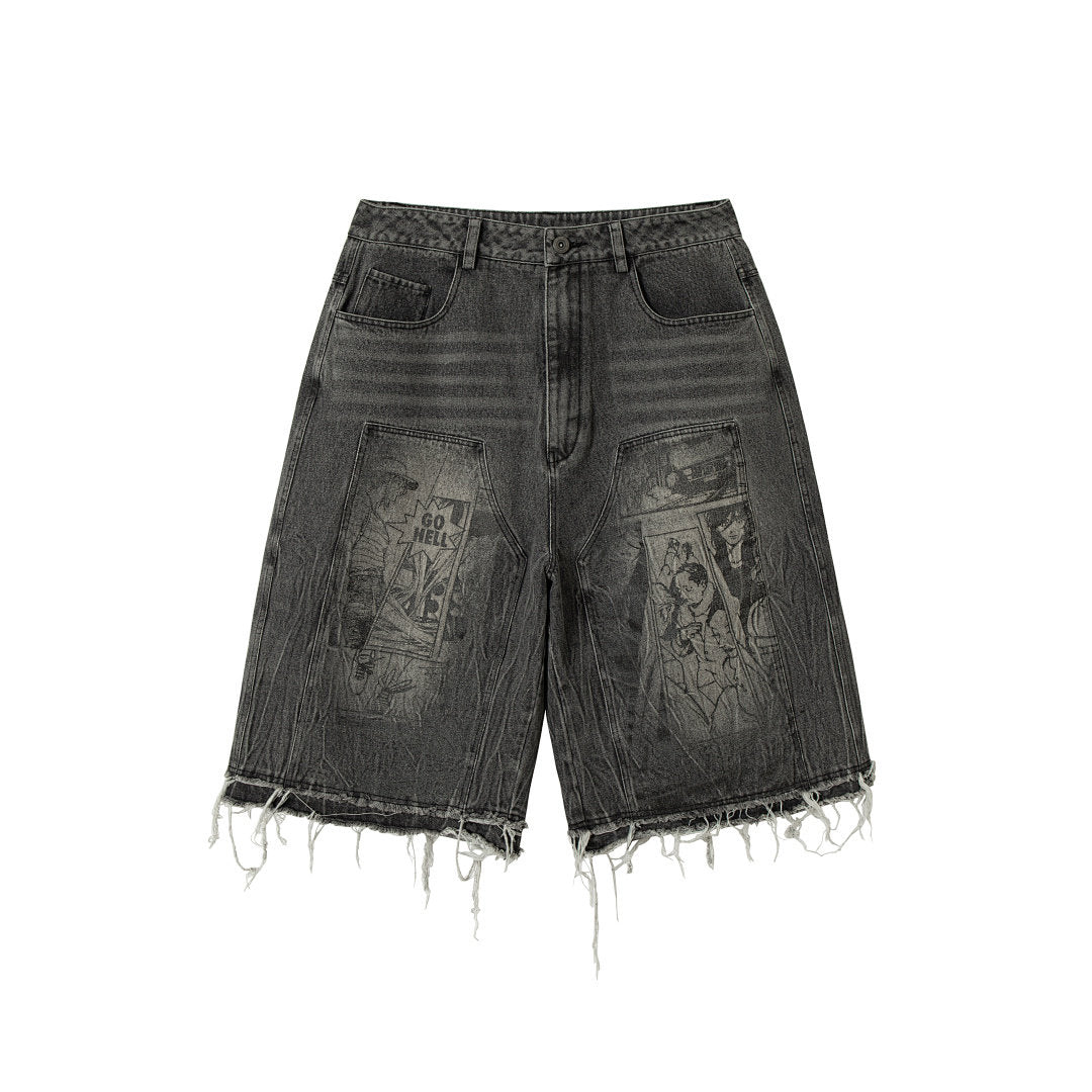 QS789B denim shorts