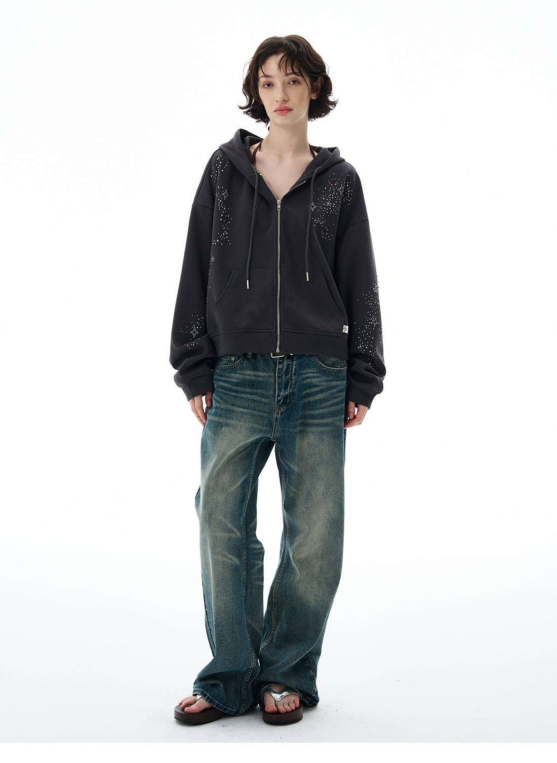 QS607B zip hoodie