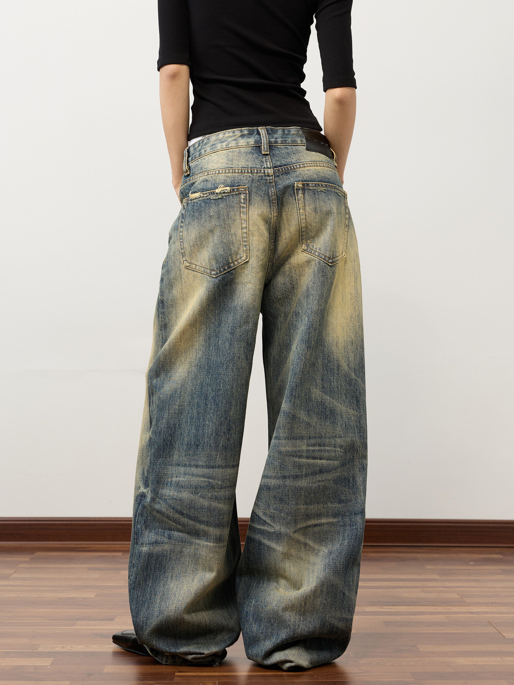 QS758B wash denim
