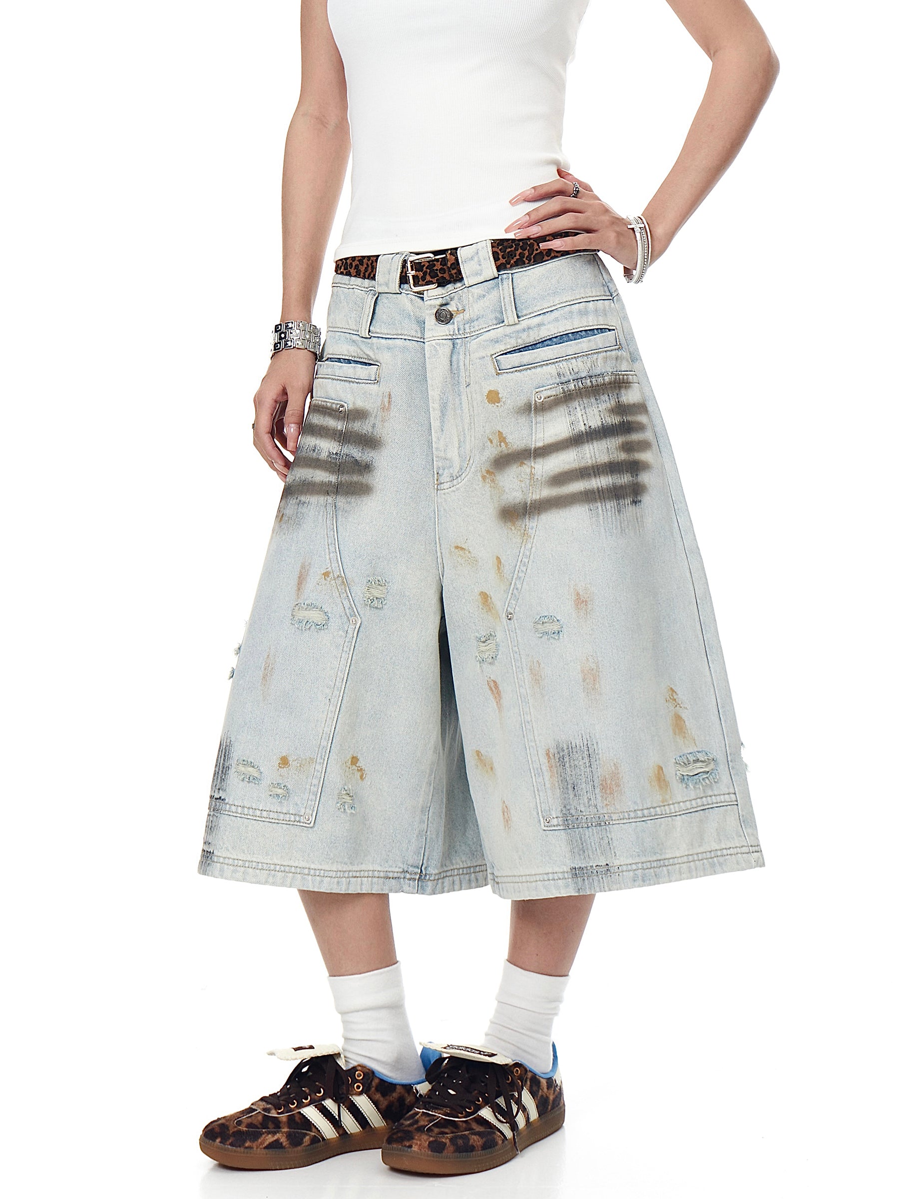 QS553B denim shorts