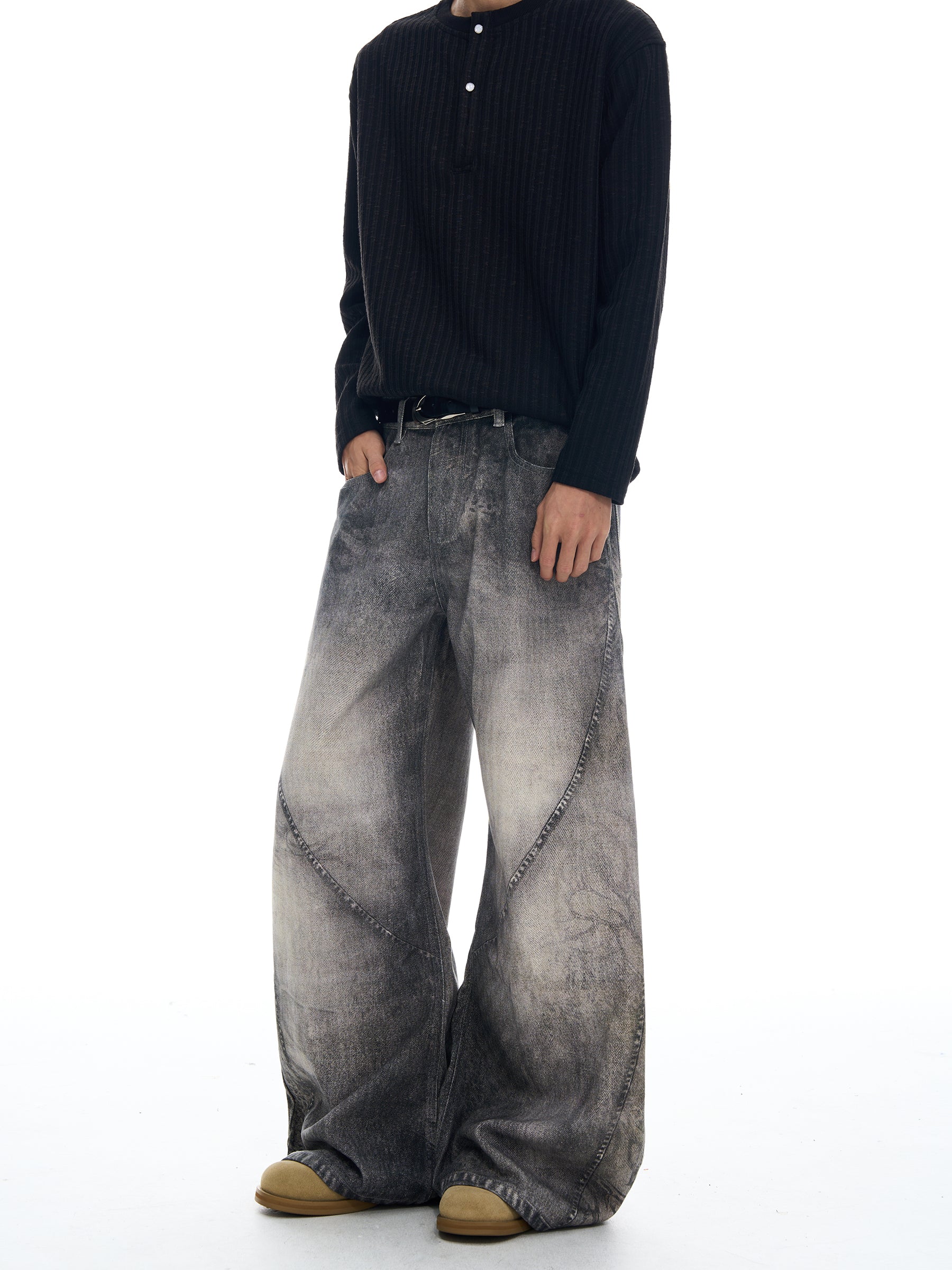 QS652B print denim