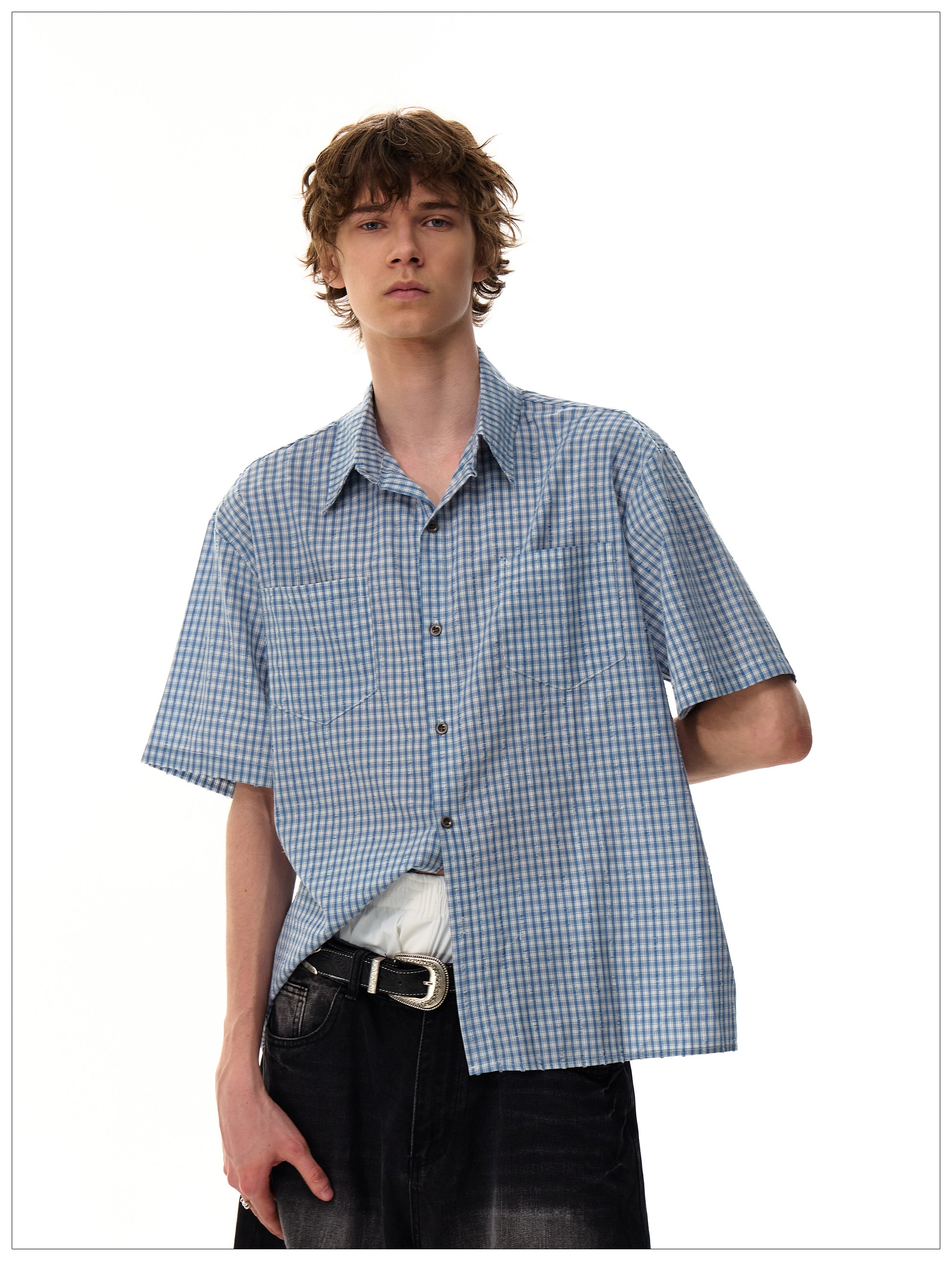 QS588B check shirts