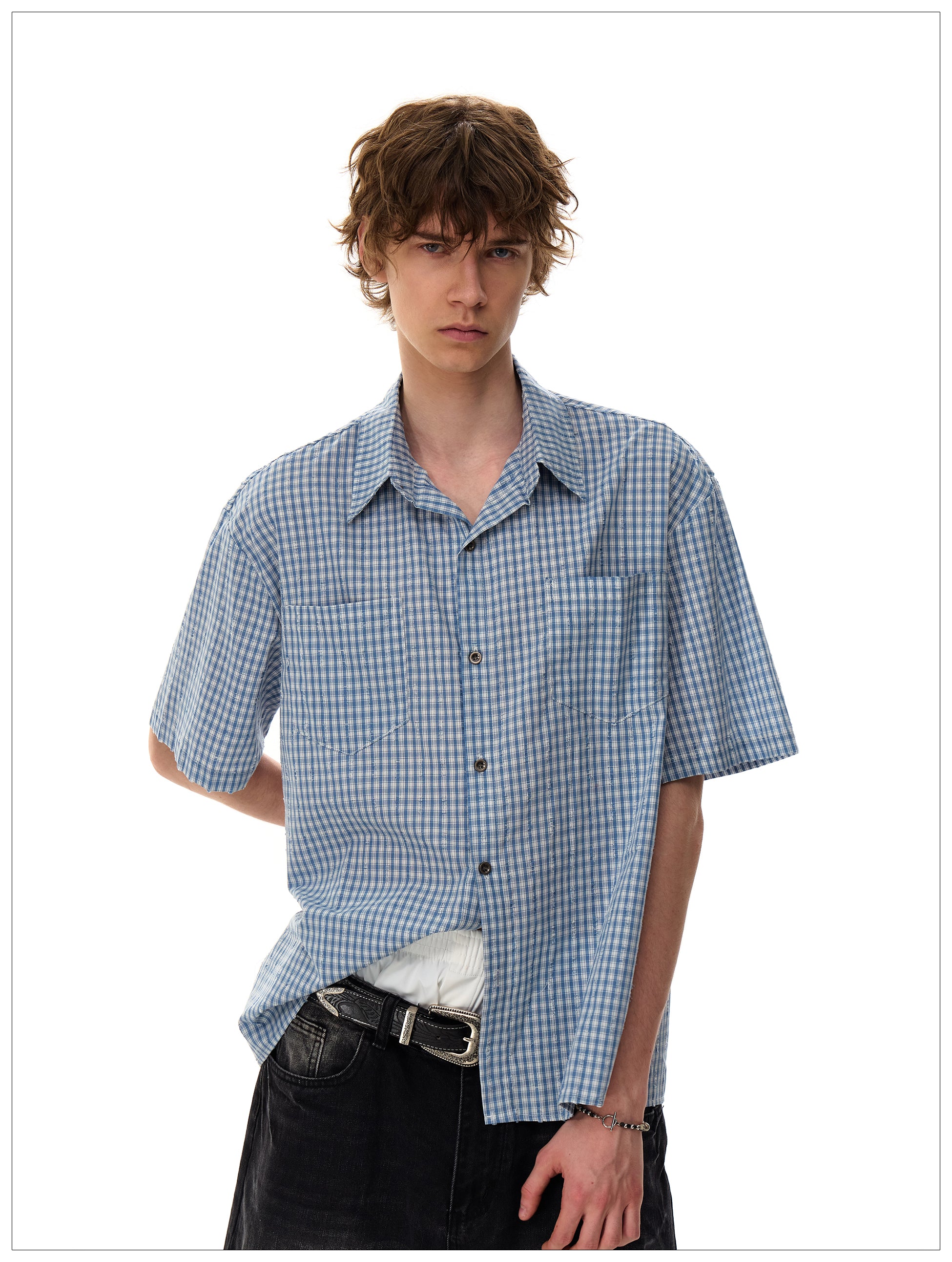 QS588B check shirts