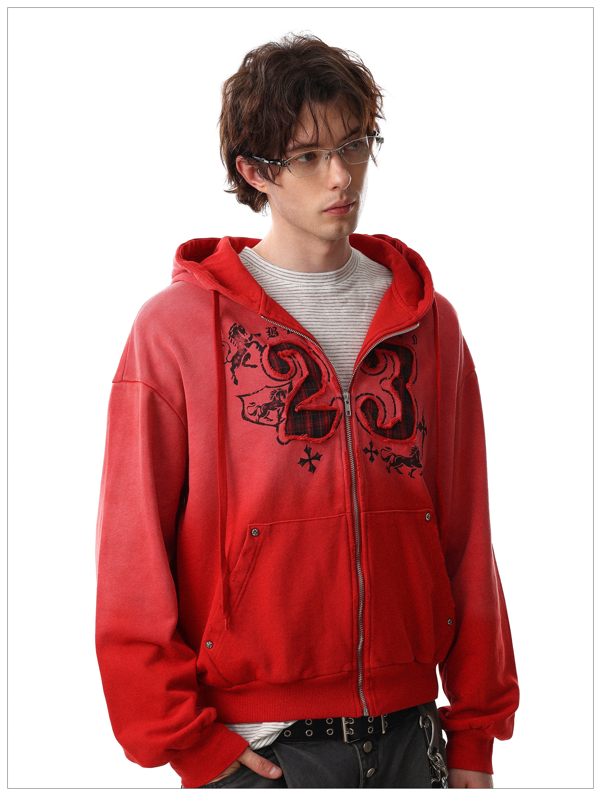 QS694B zip hoodie