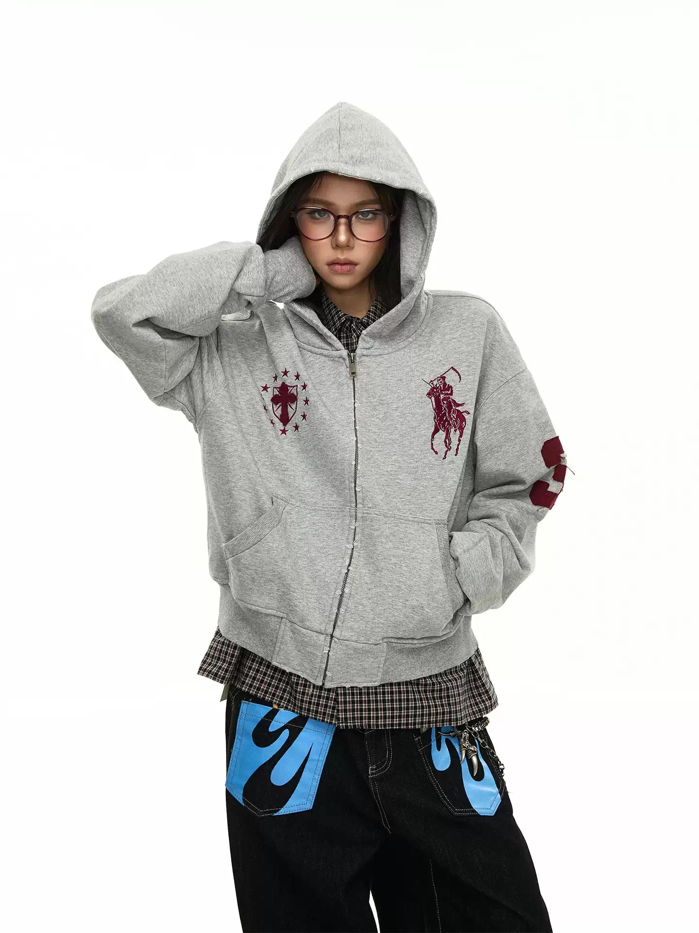 QS674B zip hoodie