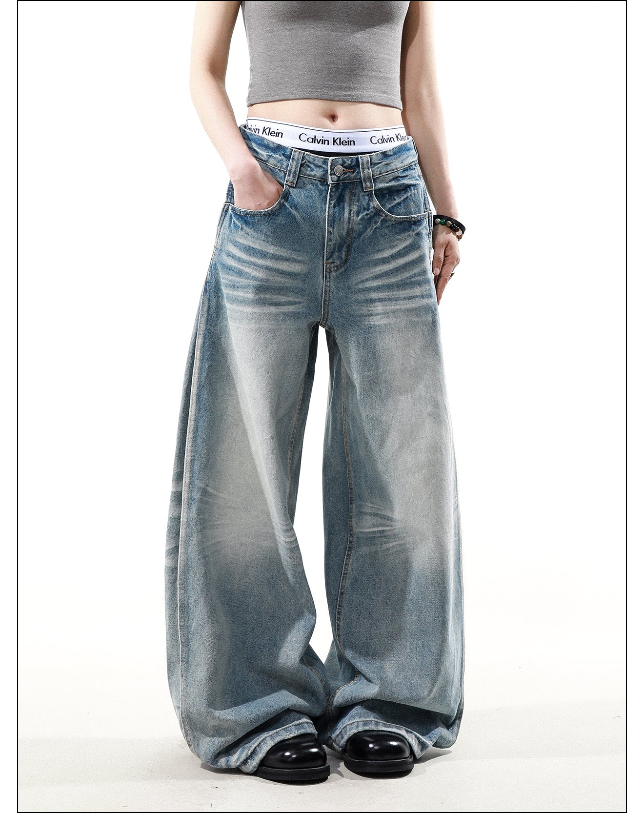 QS405B wash denim