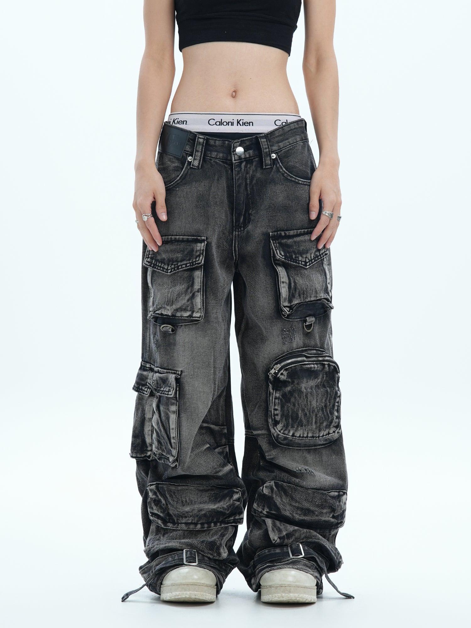 QS035B multi pocket denim