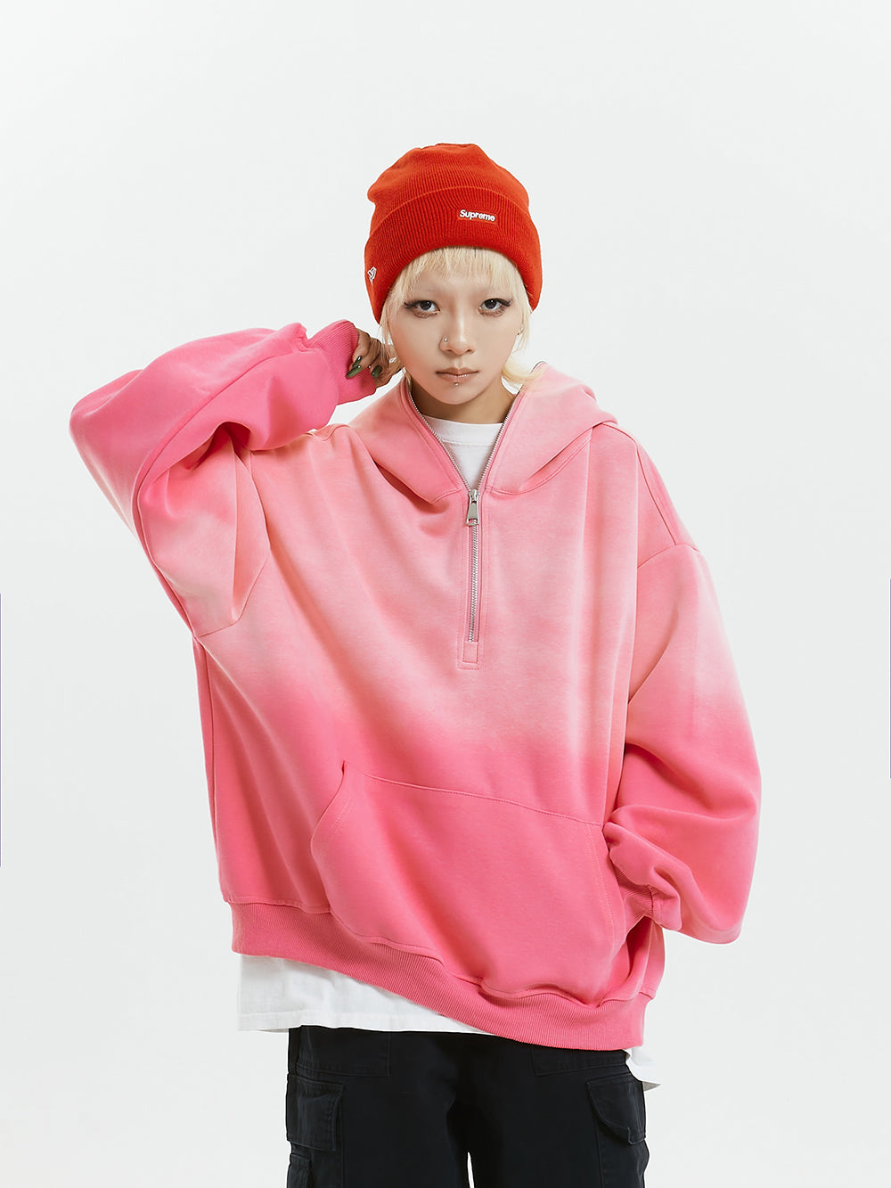 QS123B half zip hoodie