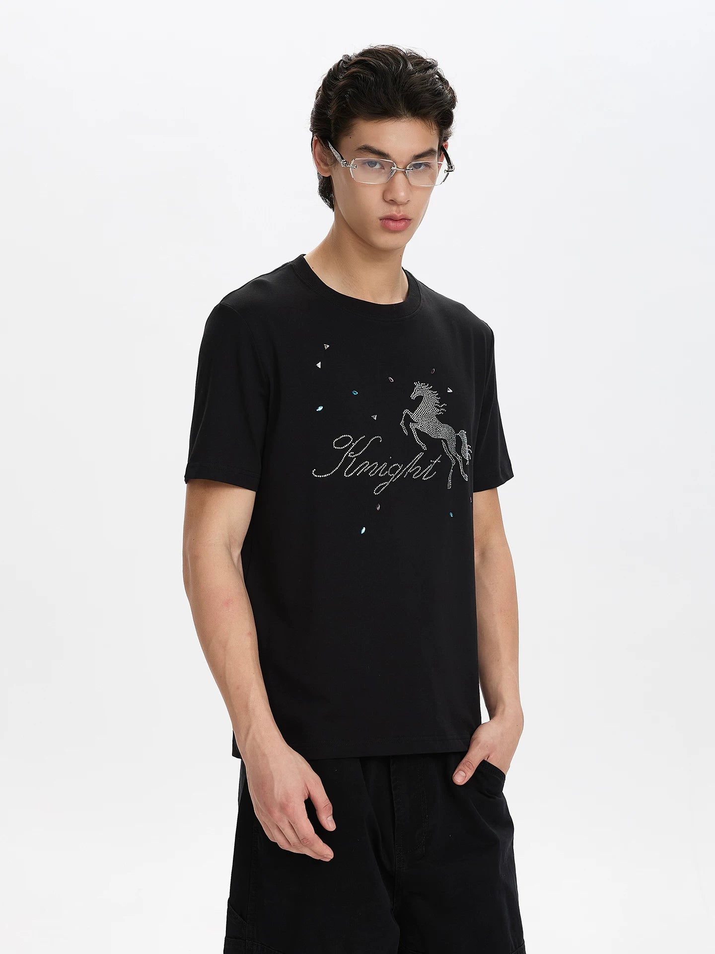 QS840B rhinestone tee