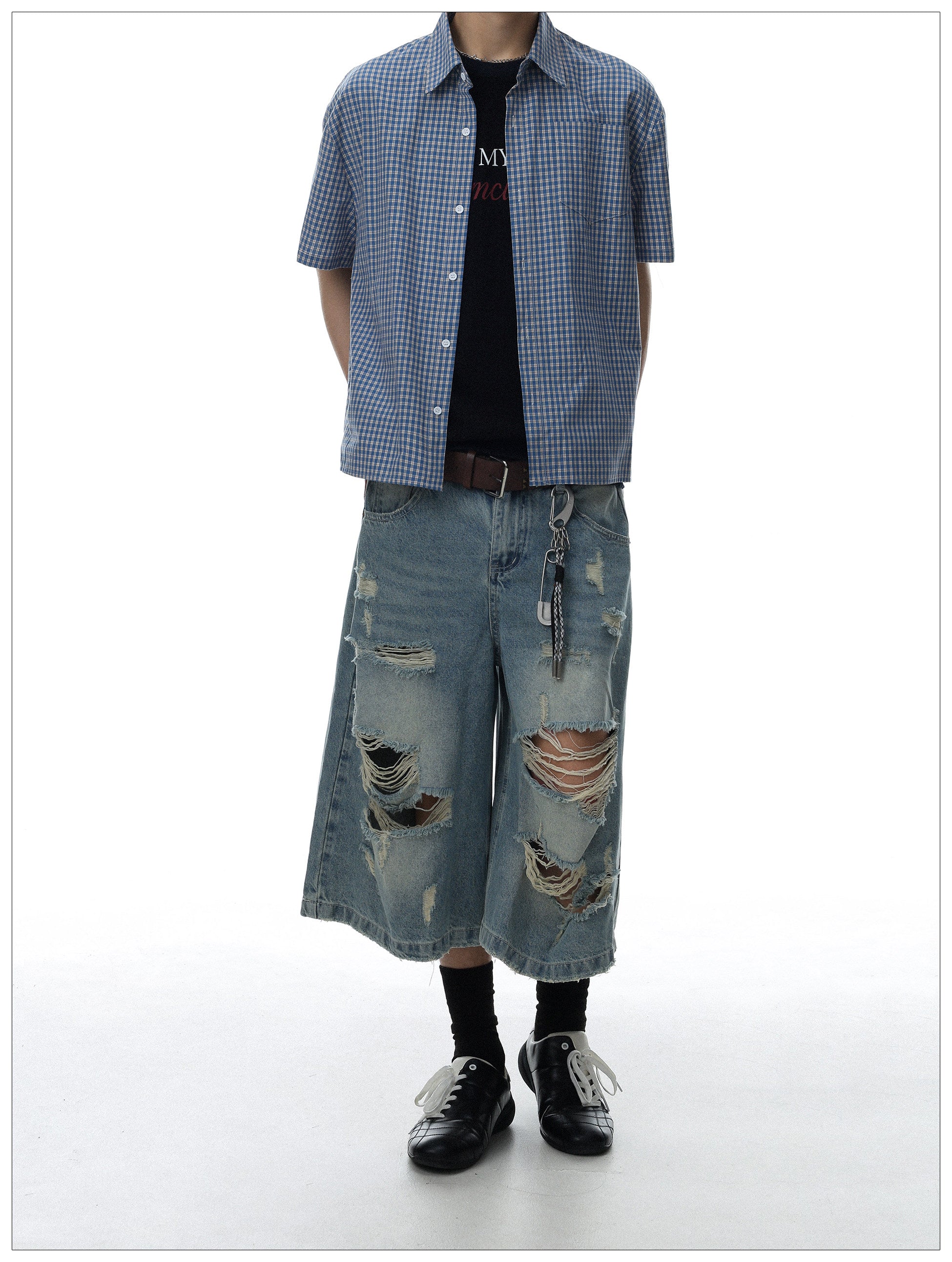 QS841B denim shorts