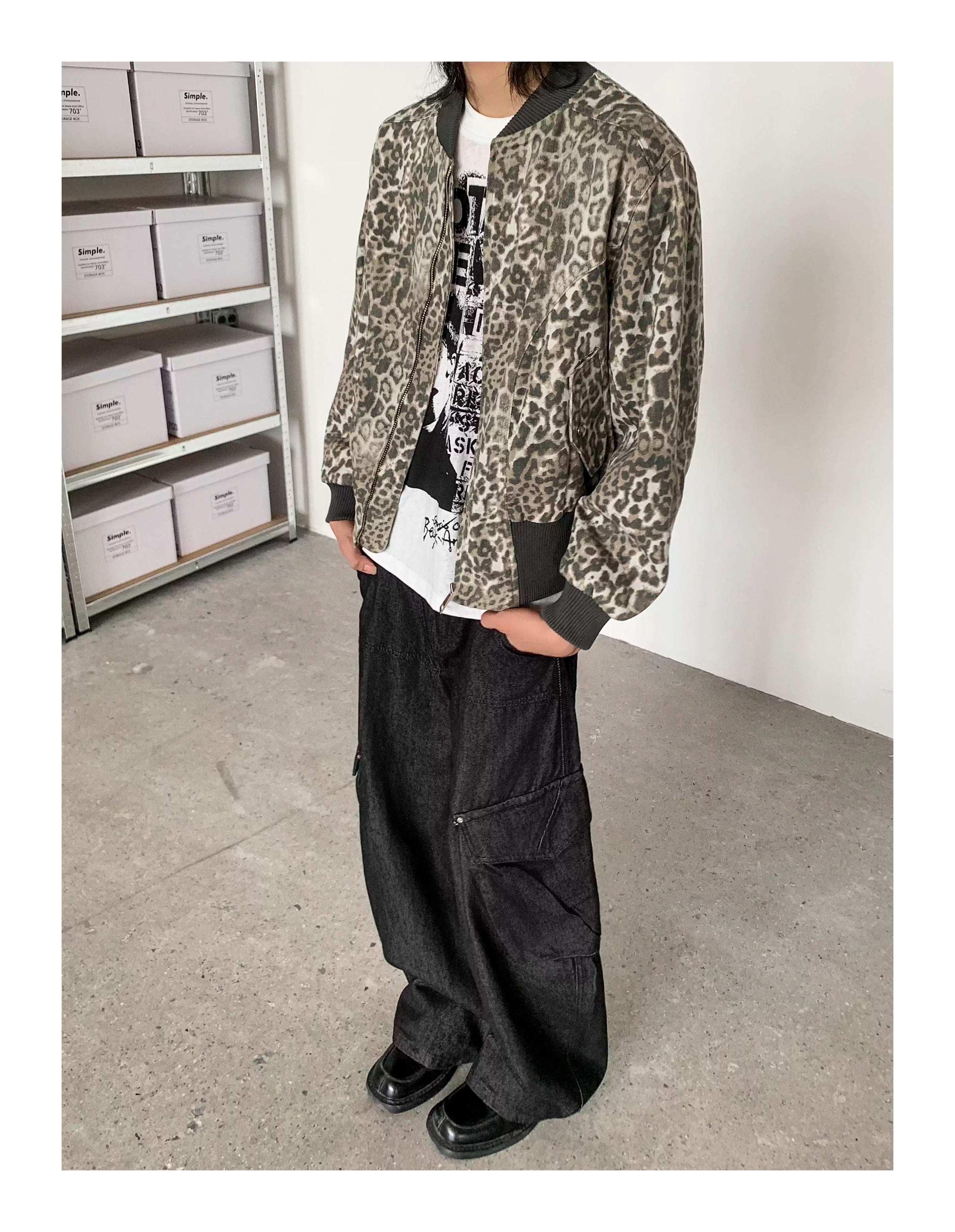 QS615B leopard jacket