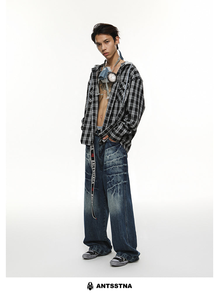 QS311B hoodie check shirts