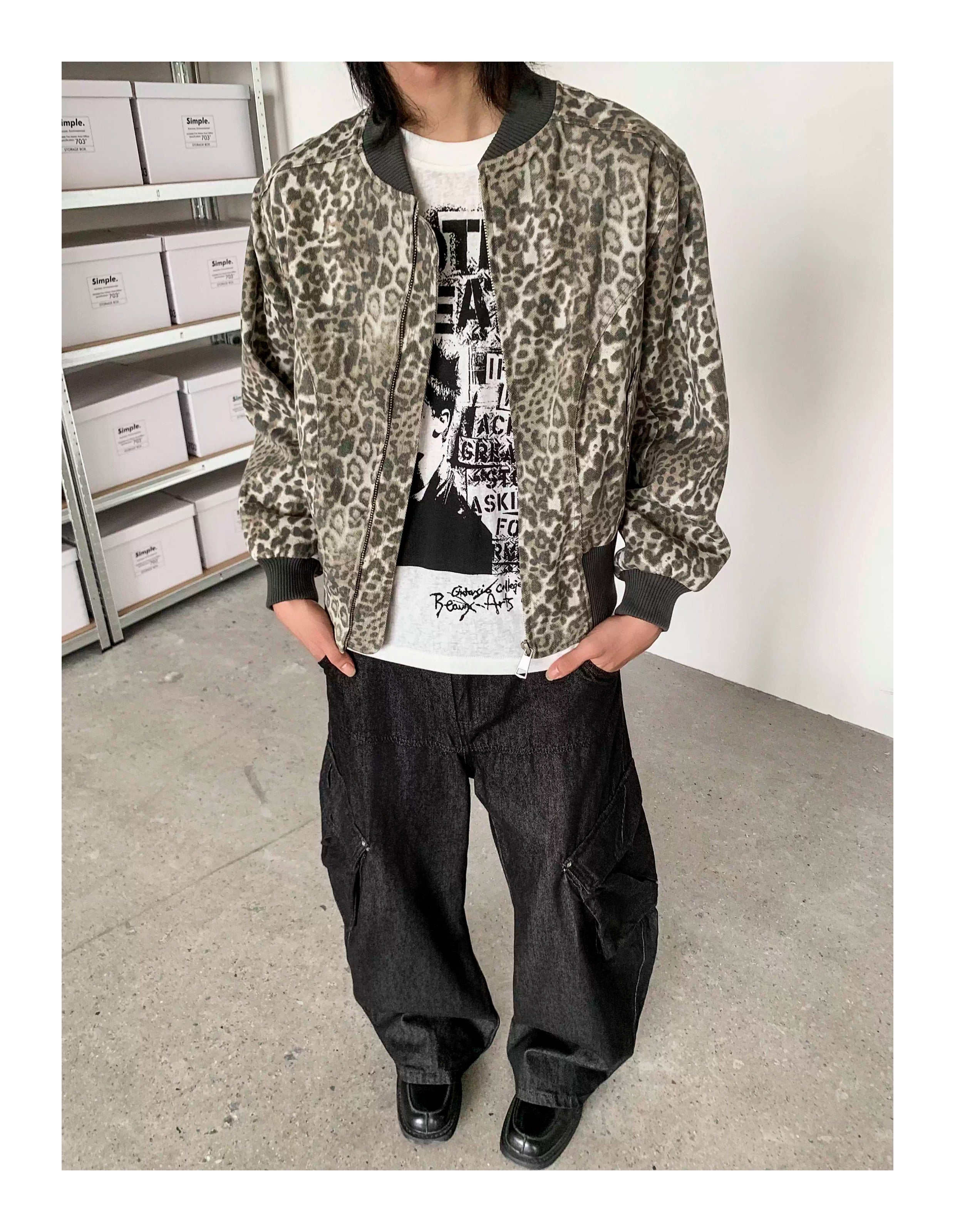 QS615B leopard jacket
