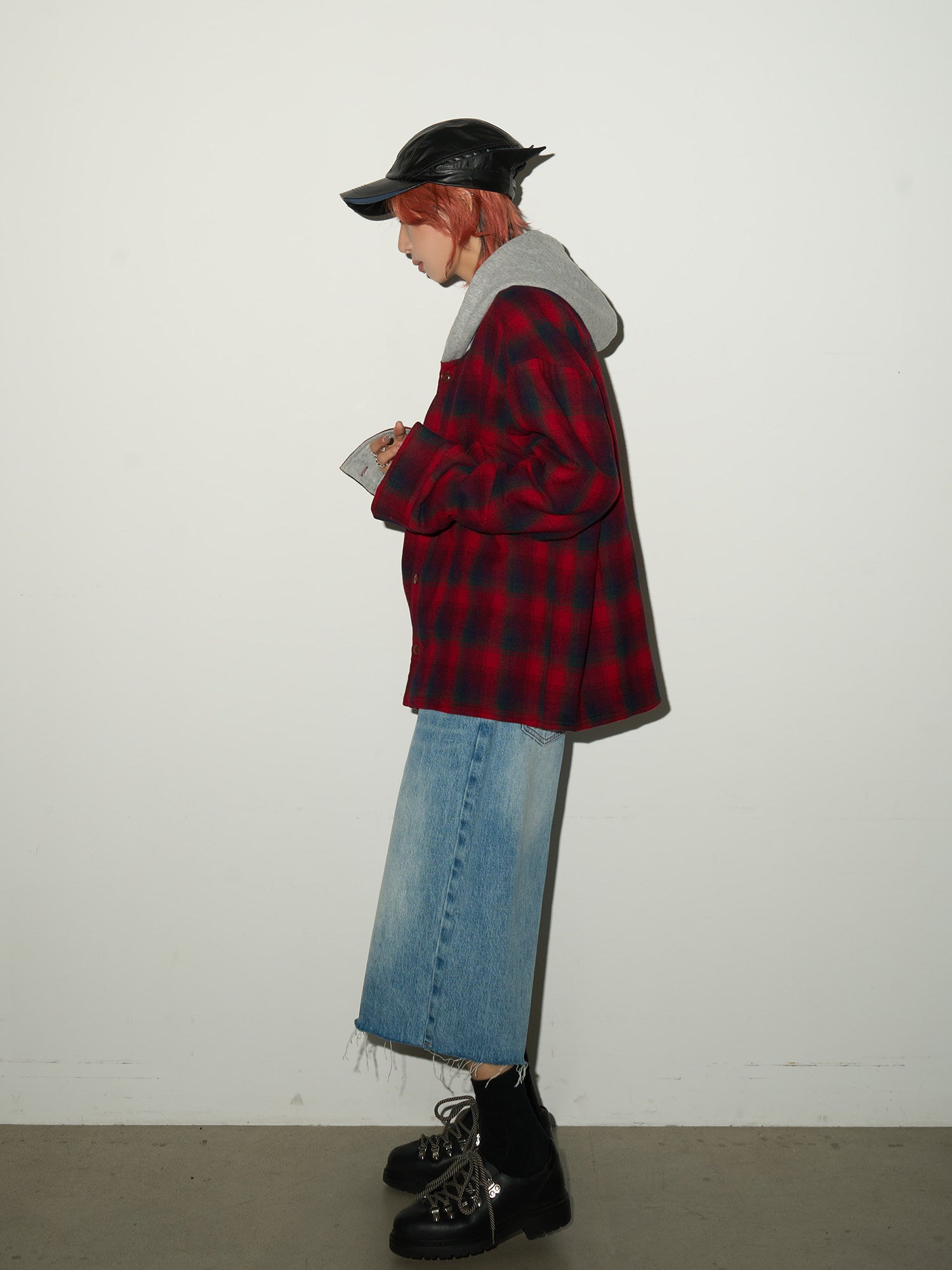 QS712B hoodie check shirts