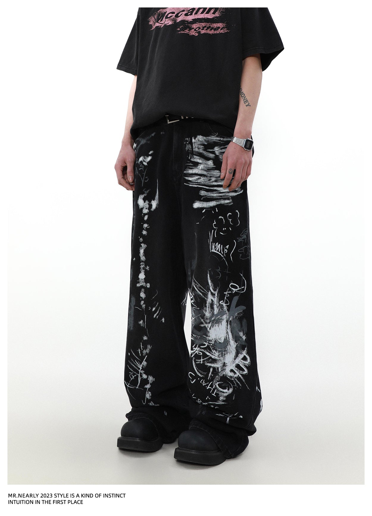 QS377A graffiti denim