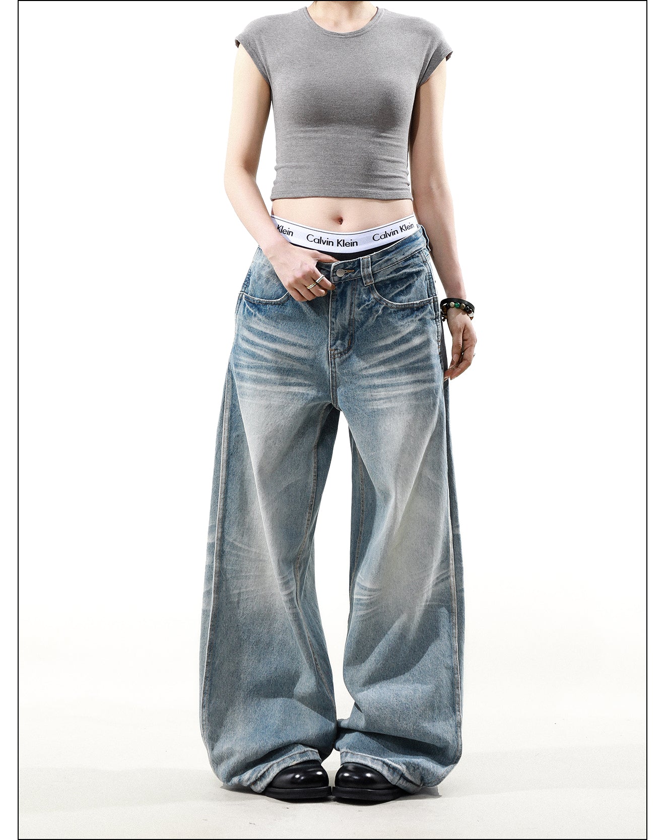 QS405B wash denim