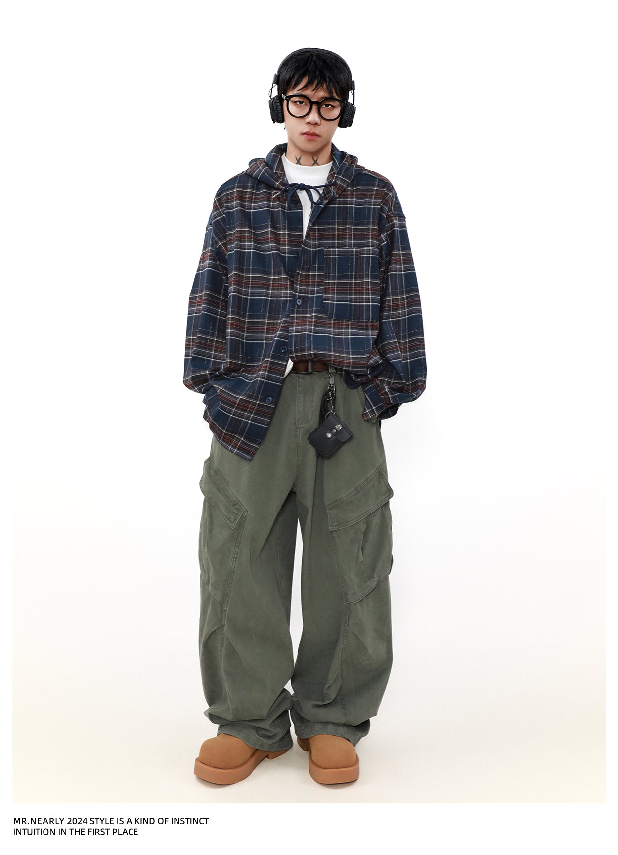 QS802A hoodie check shirts