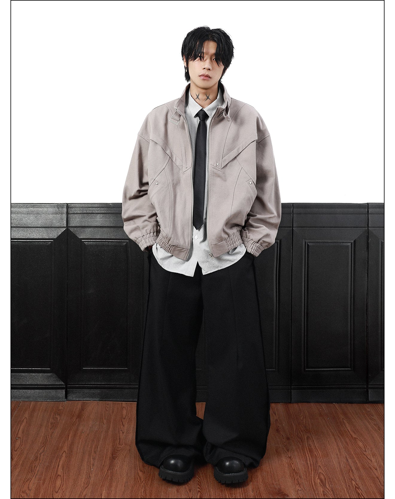QS347B stand collar jacket