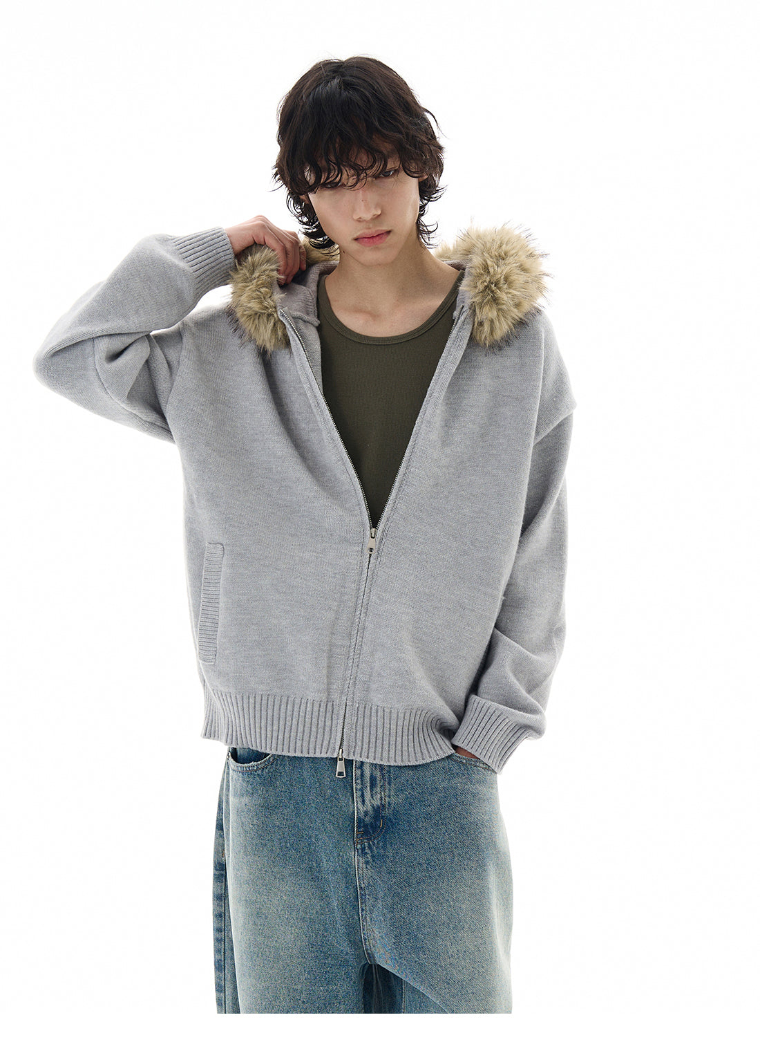 QS617B fur hoodie