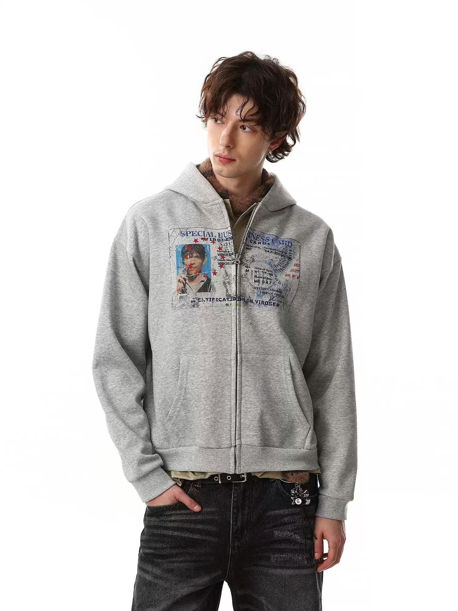 QS693B zip hoodie