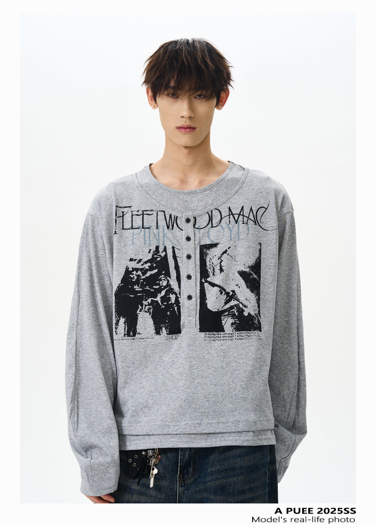 QS356B print L/S tee