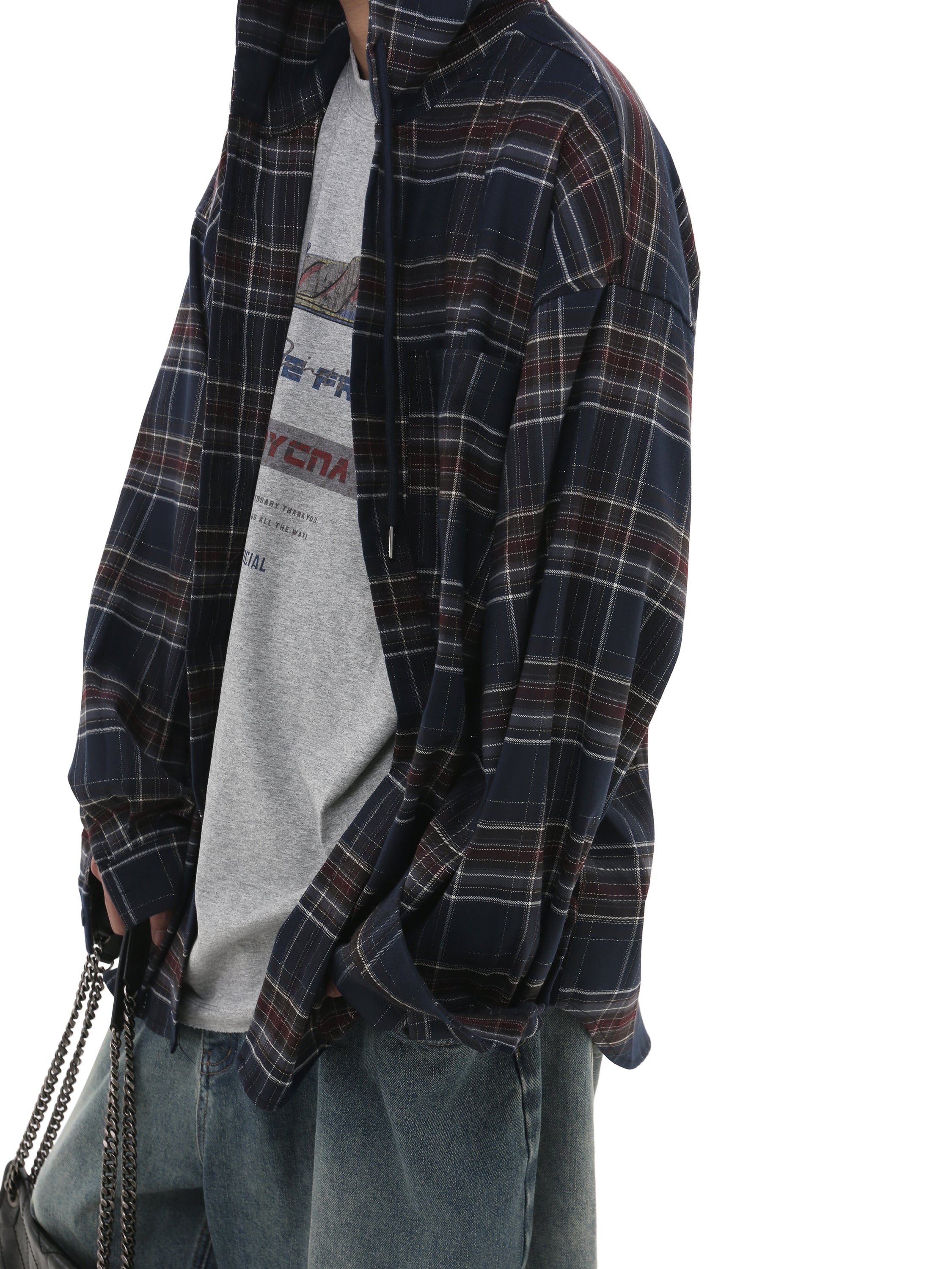 QS705A hoodie check shirts