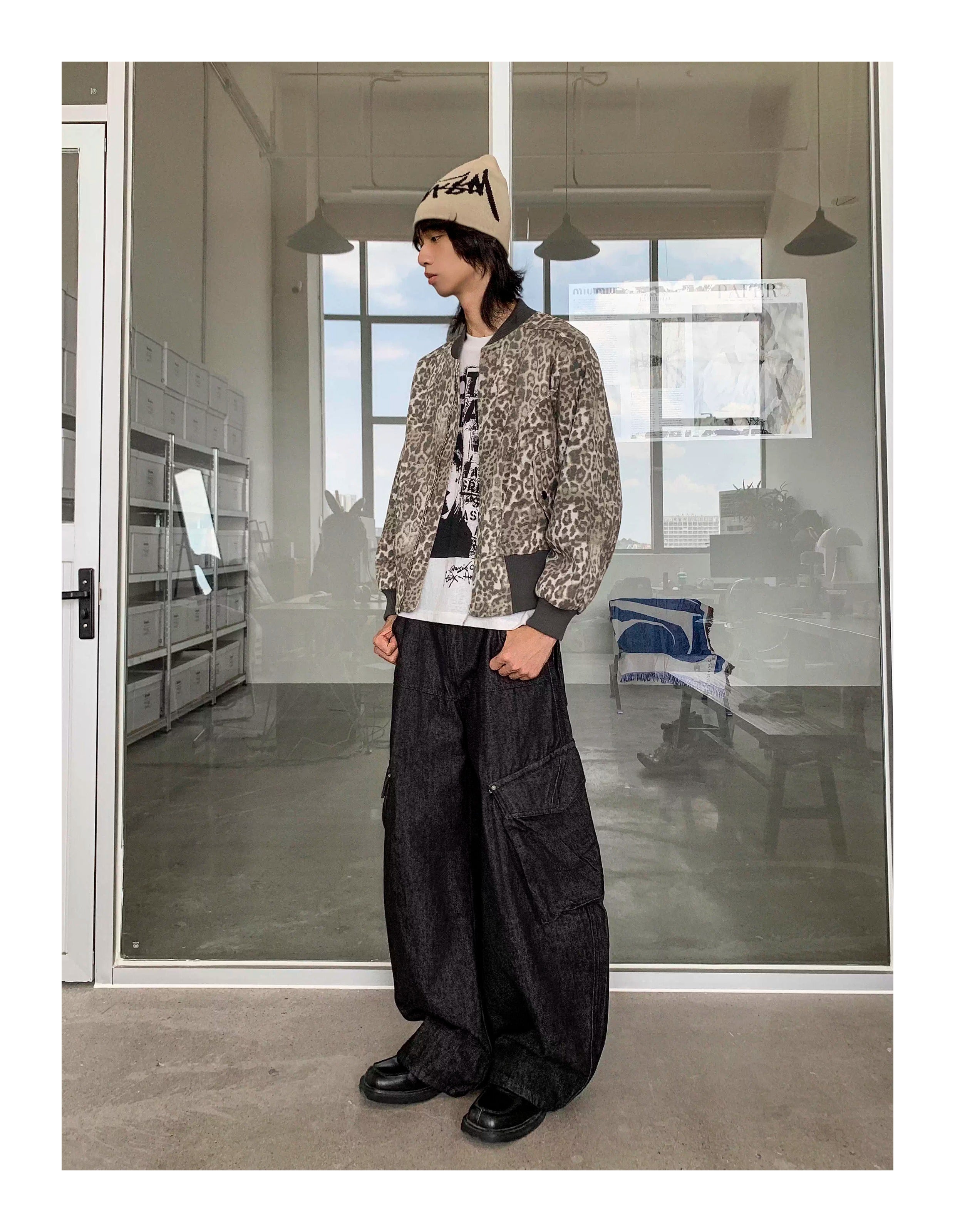 QS615B leopard jacket