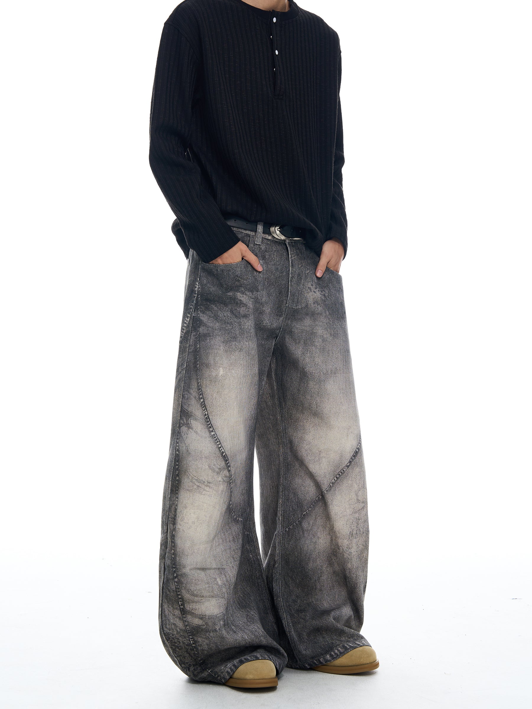 QS652B print denim