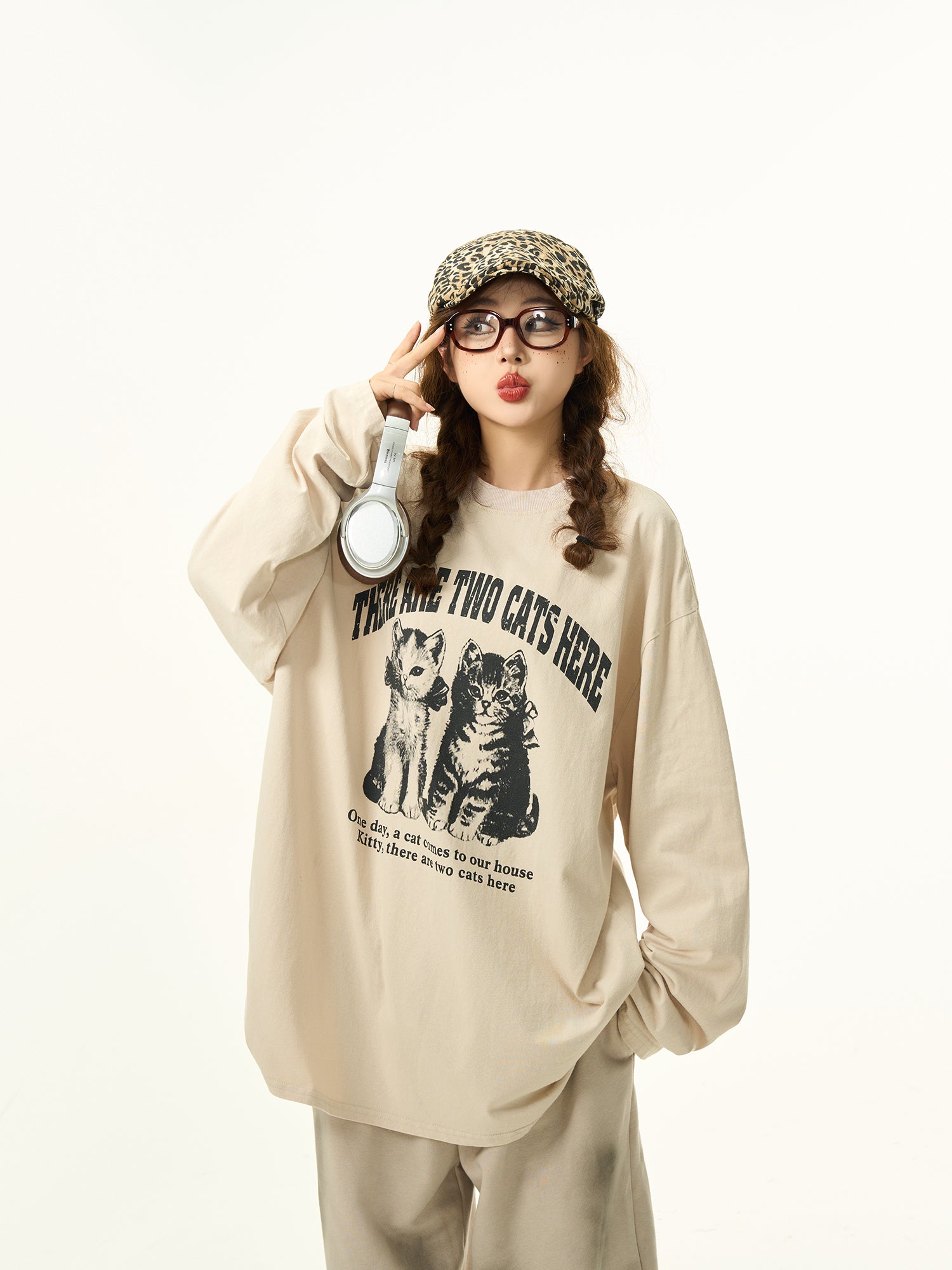 QS822A wash print L/S tee