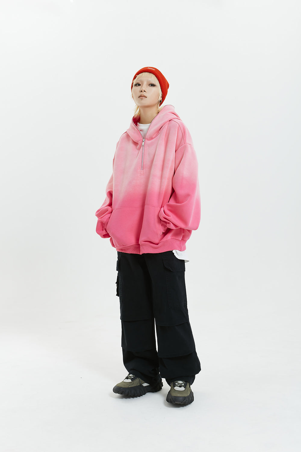 QS123B half zip hoodie