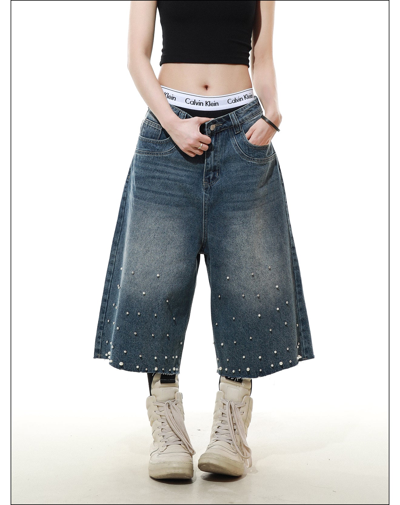 QS440B denim shorts