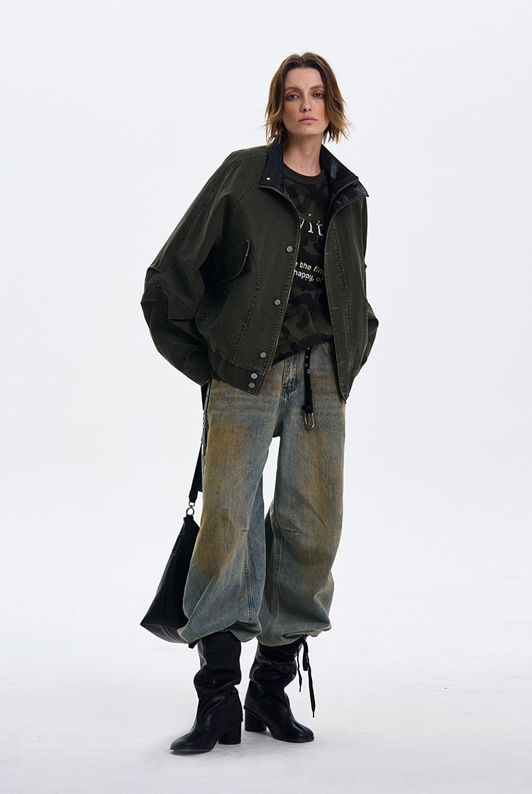 QS374B stand collar jacket