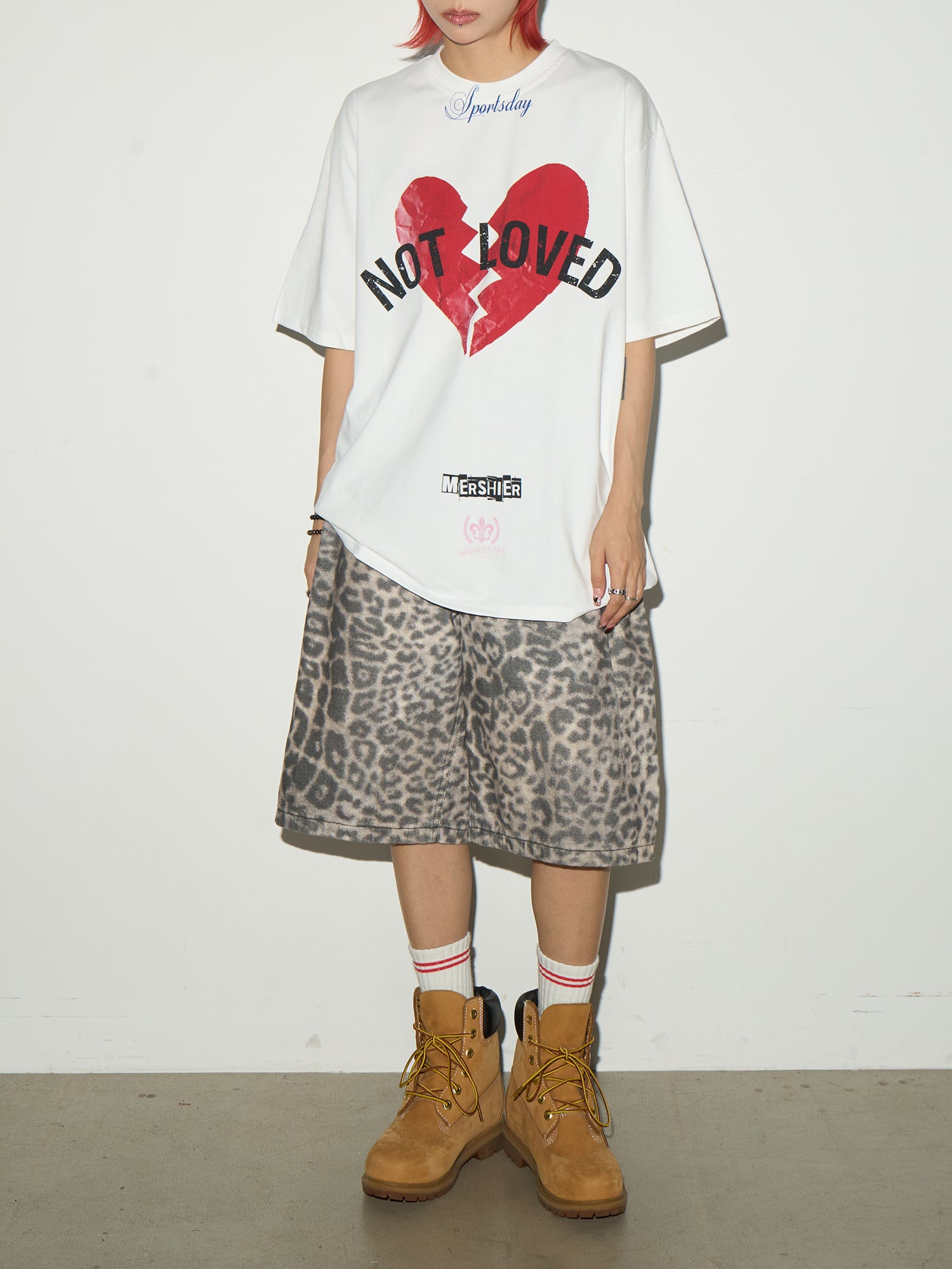 QS560B leopard shorts