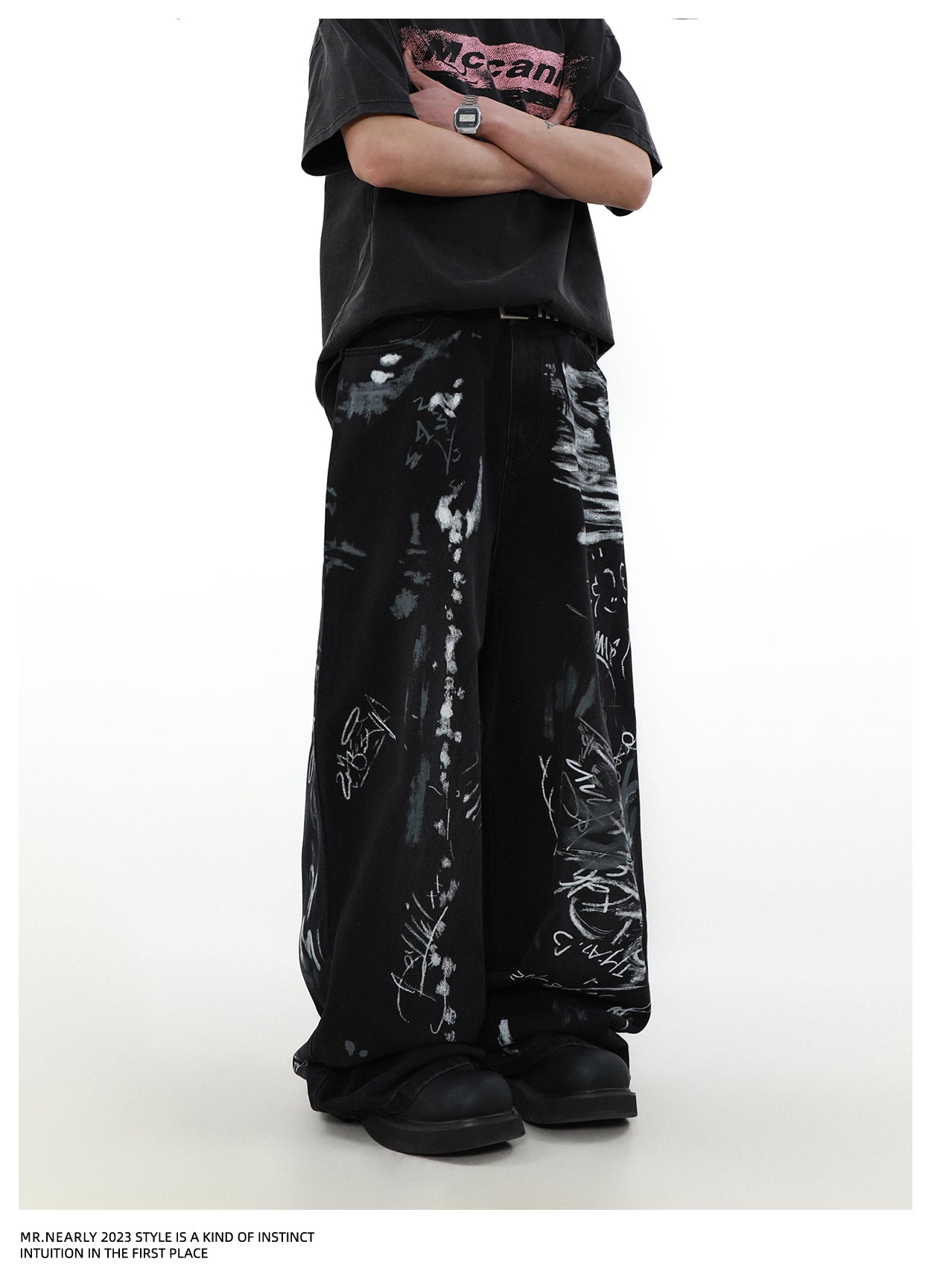 QS377A graffiti denim
