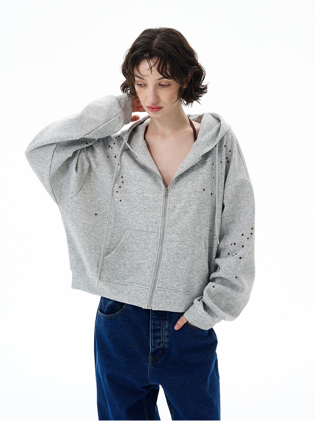 QS607B zip hoodie