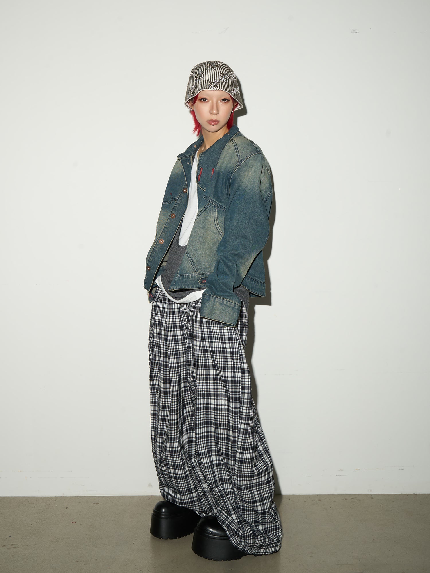 QS626B check pants