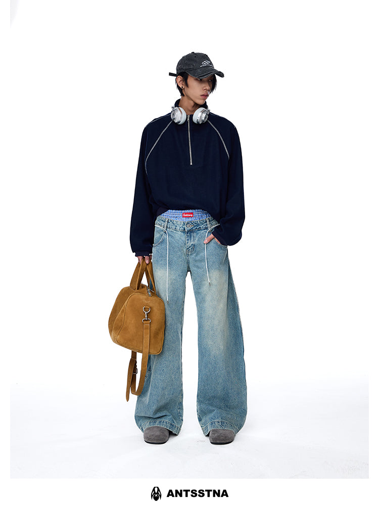 QS268B double waist denim