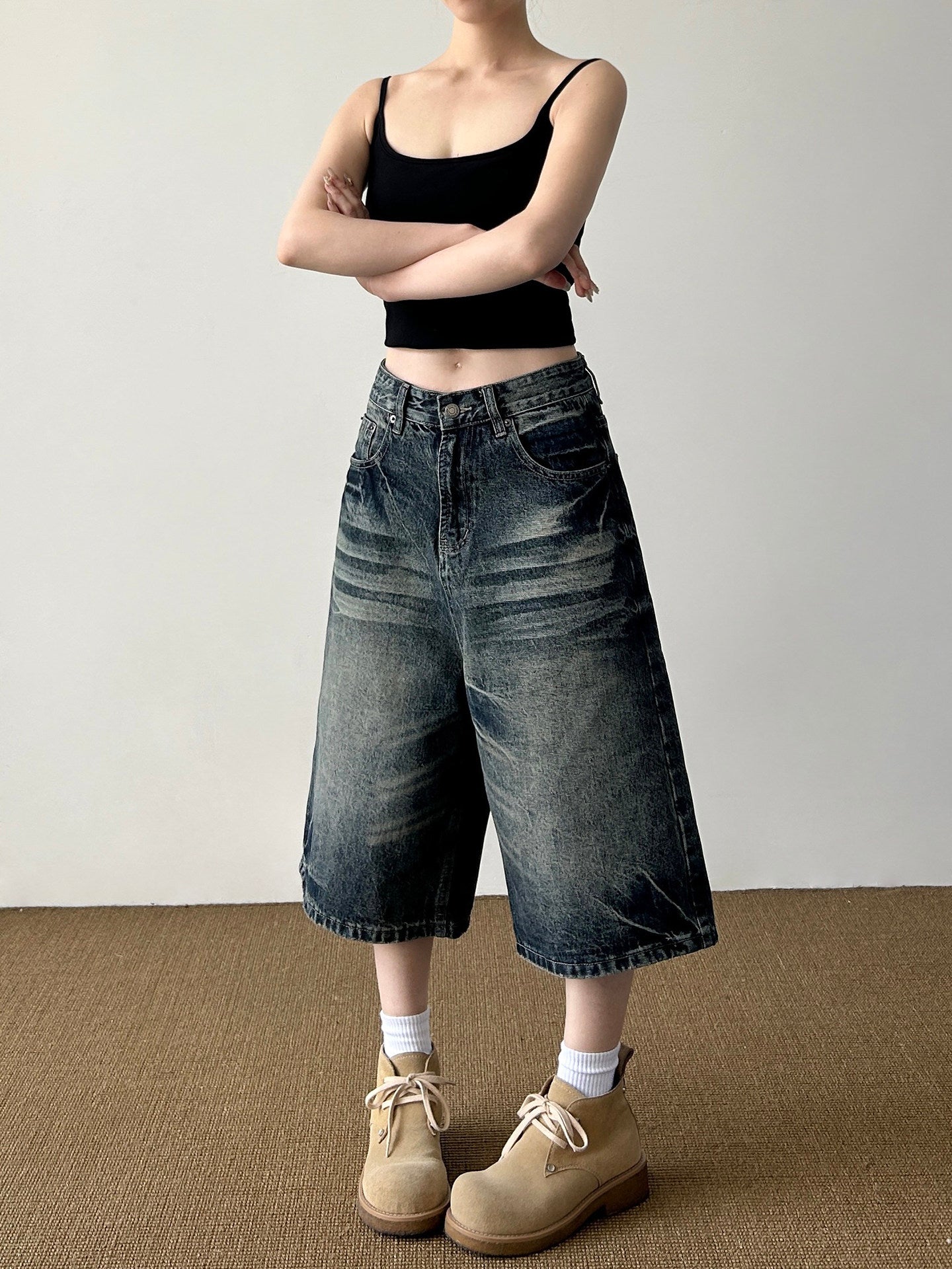 QS787B denim shorts