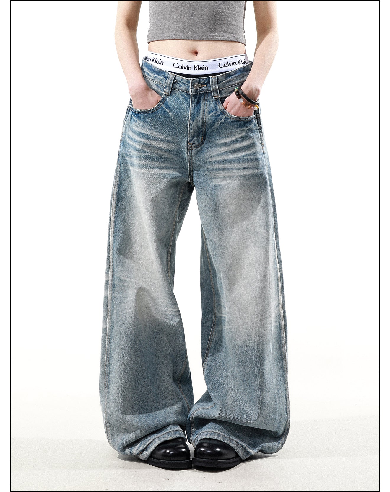 QS405B wash denim