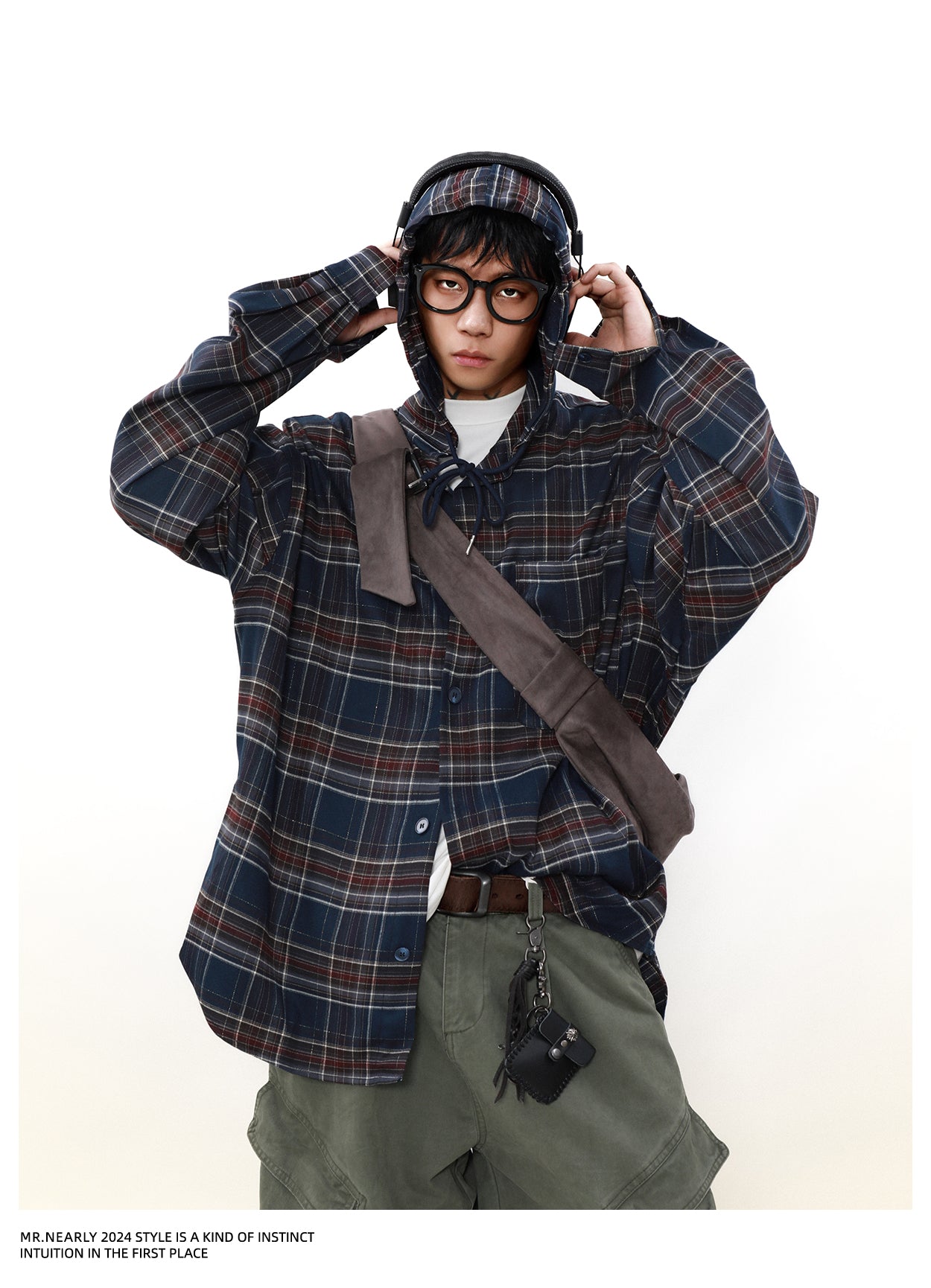 QS802A hoodie check shirts